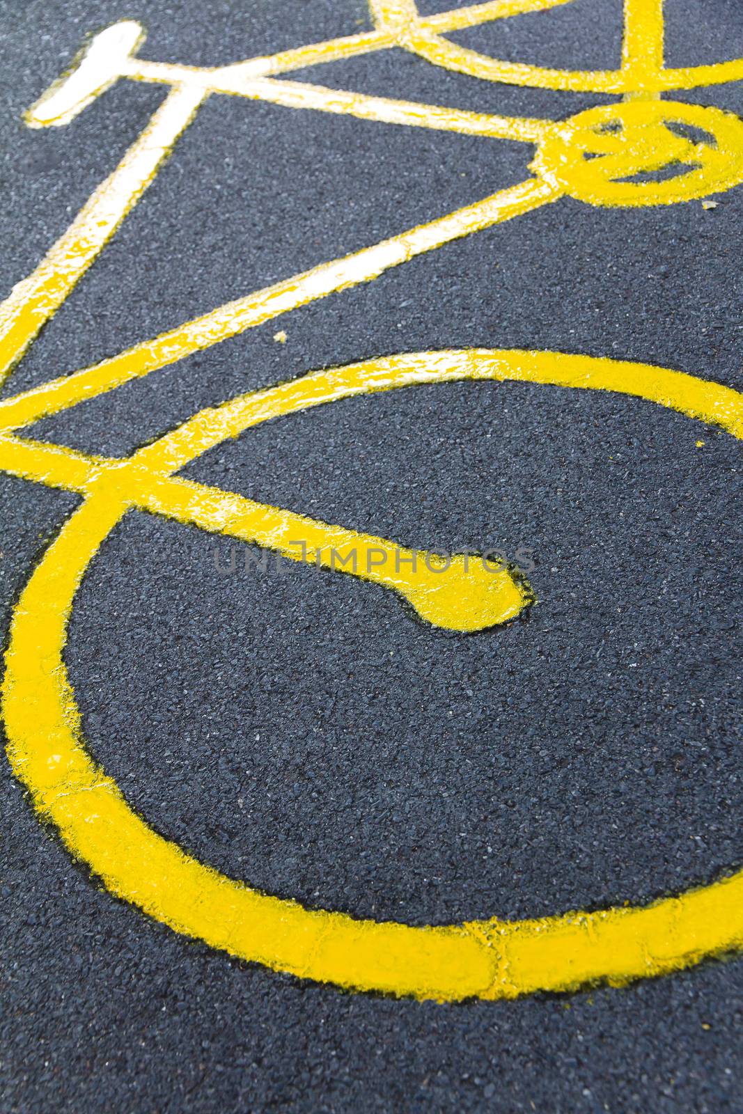 Bicycle Sign on the Ground by ponsulak