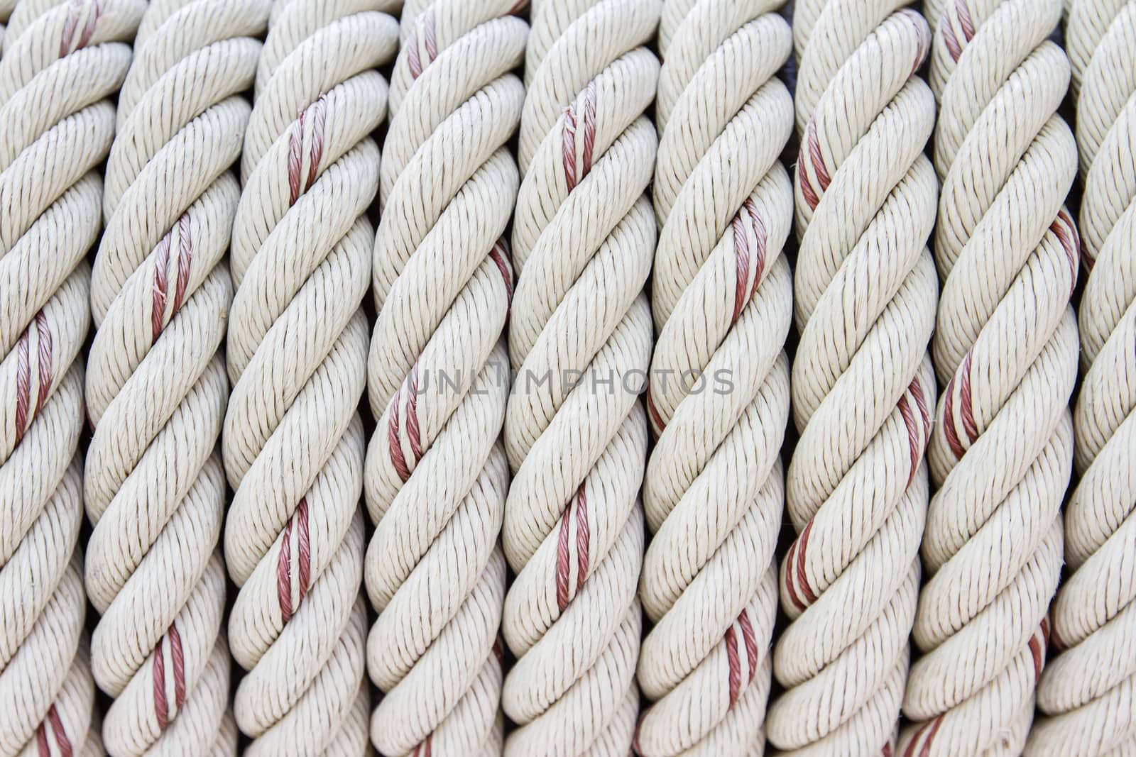 Closeup view of rope background folded helix