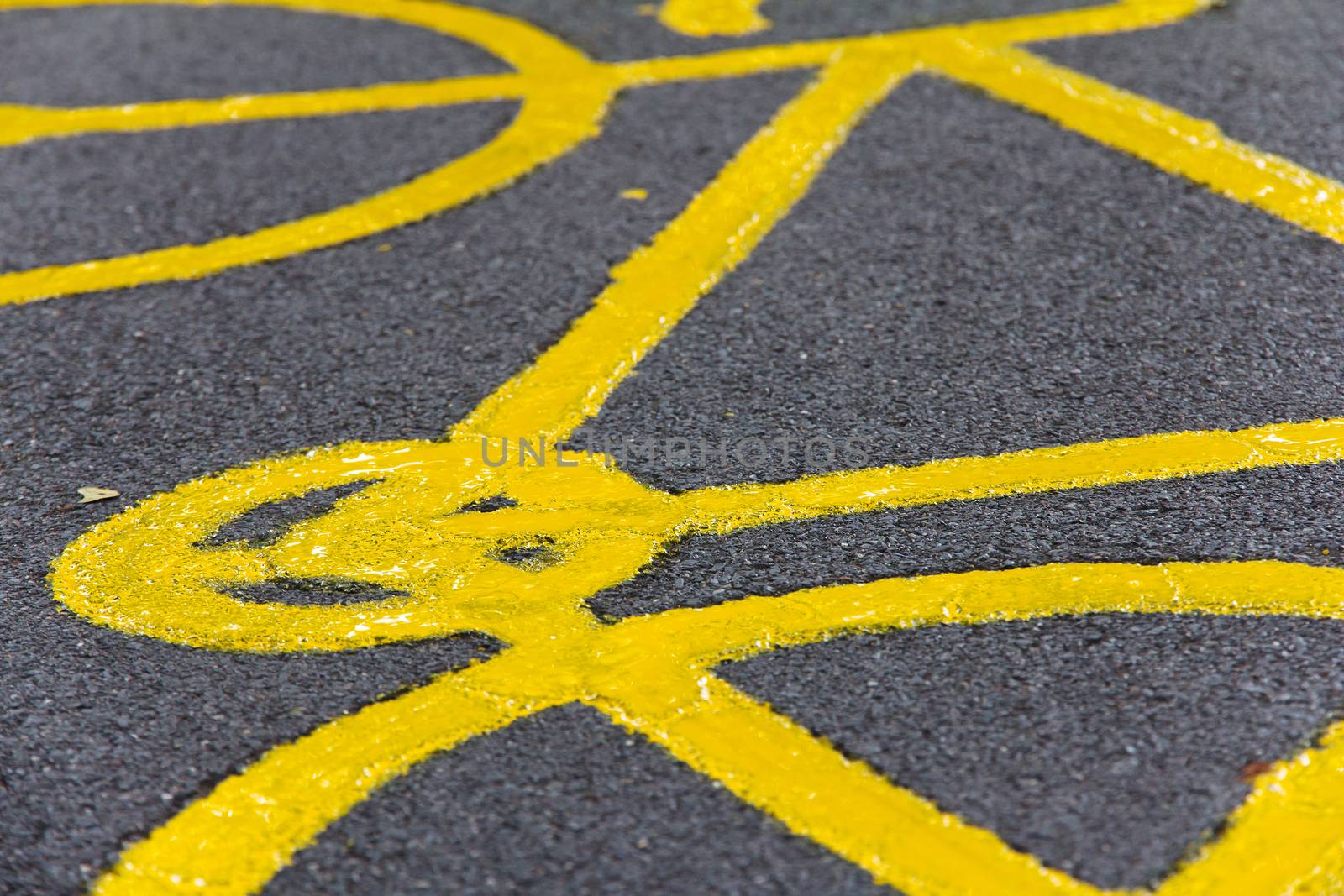 Bicycle Sign on the Ground