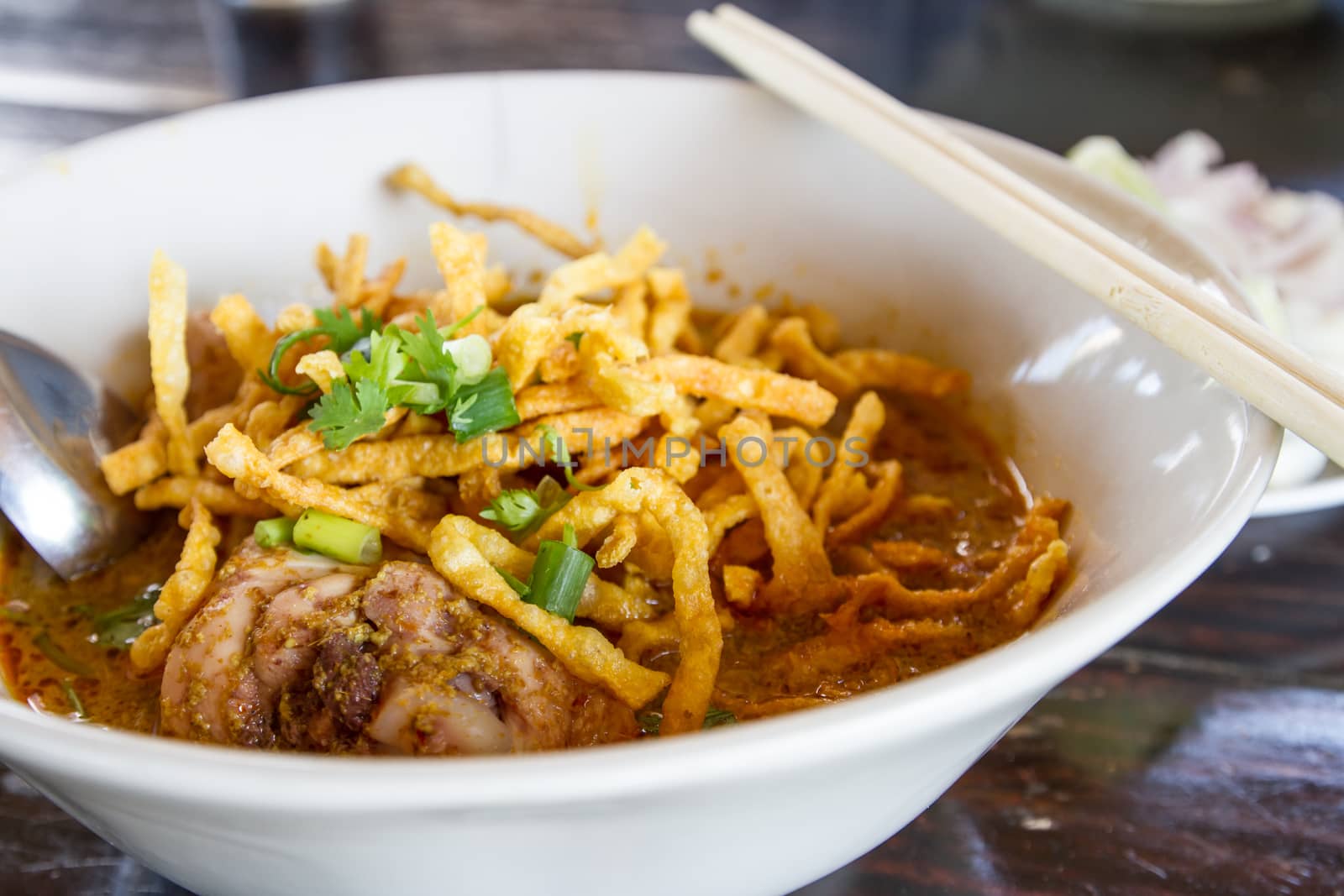 Khao Soi, Northern Thai Noodle Curry Soup - Northern Thai traditional food