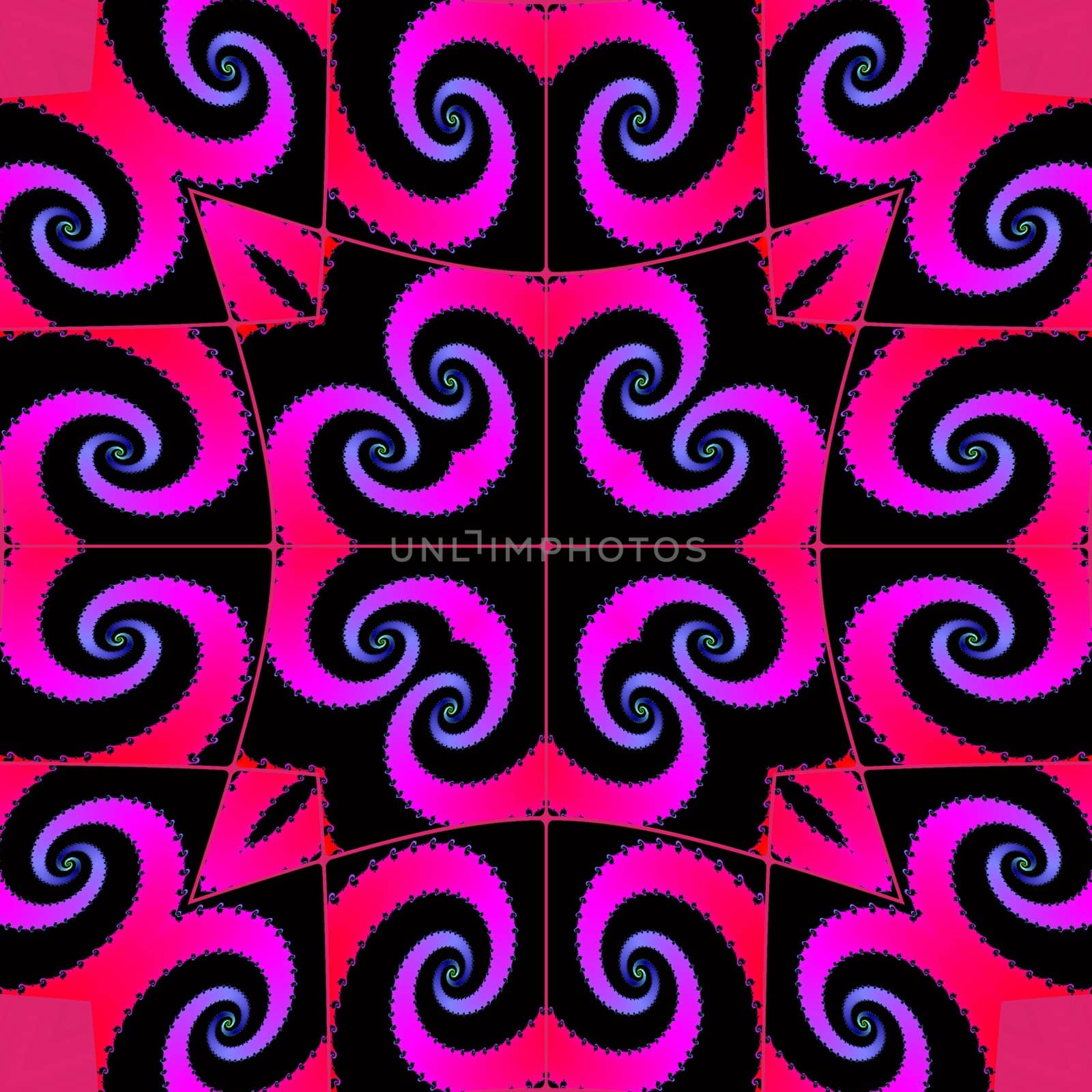 Digital computer graphic - decorative ornament with rials in a purple colors for design.