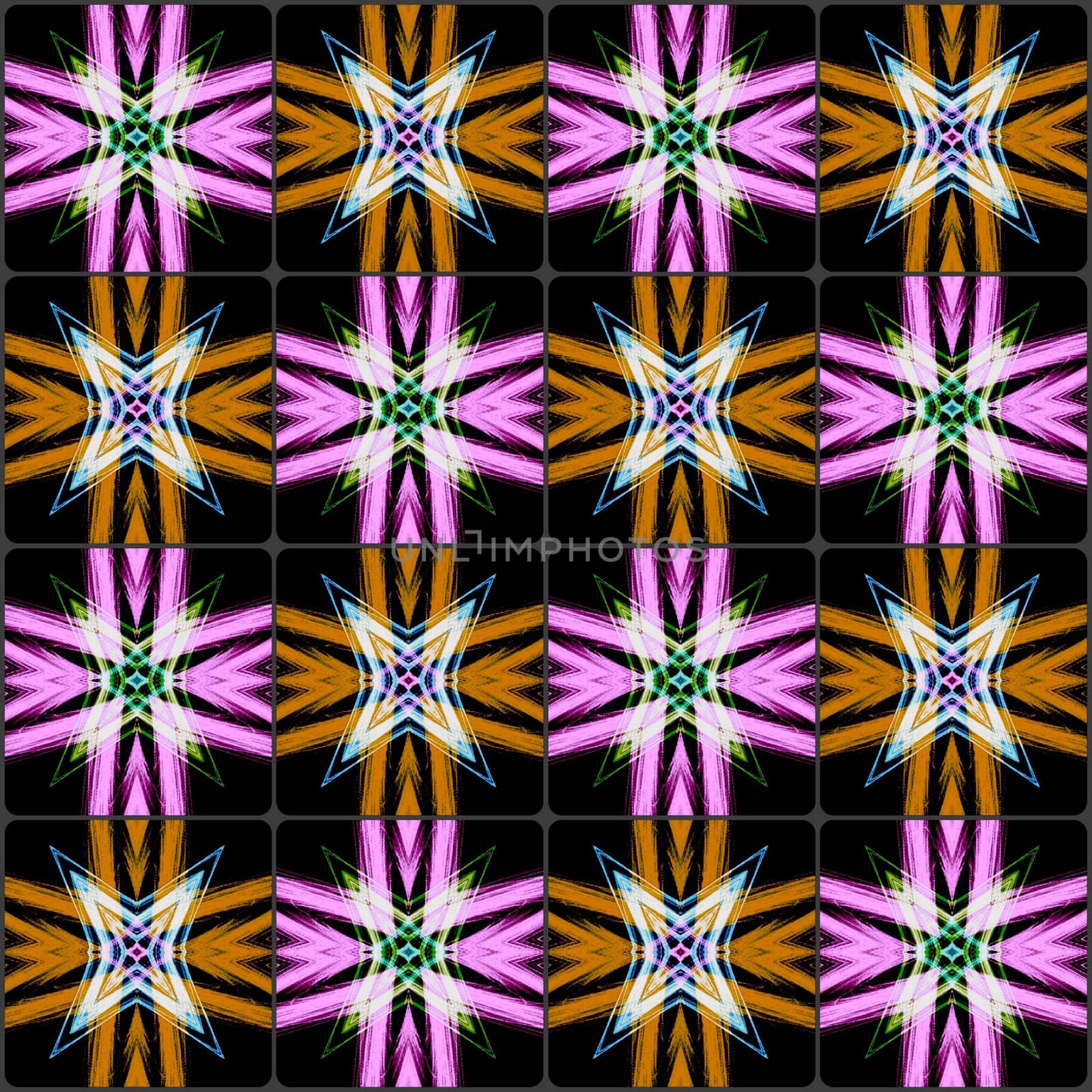Digital,computer graphic - seamless decorative ornament in a bright colors for design.