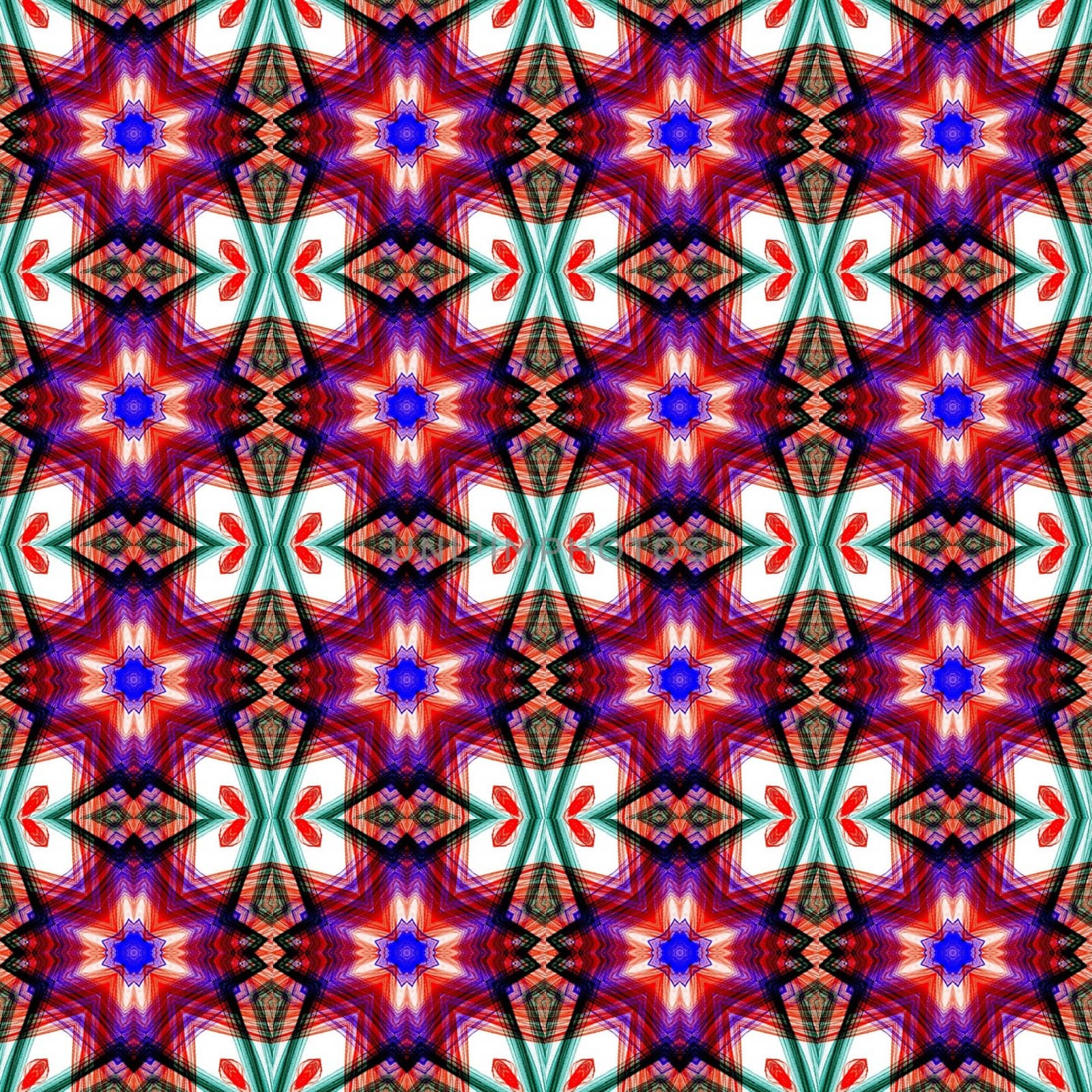 Digital computer graphic - seamless decorative ornament in a bright colors for design.