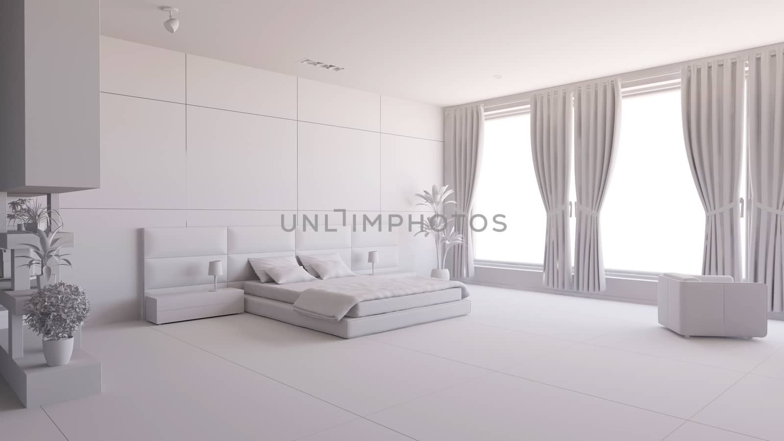 Render of a bedroom with some furniture by enrico.lapponi