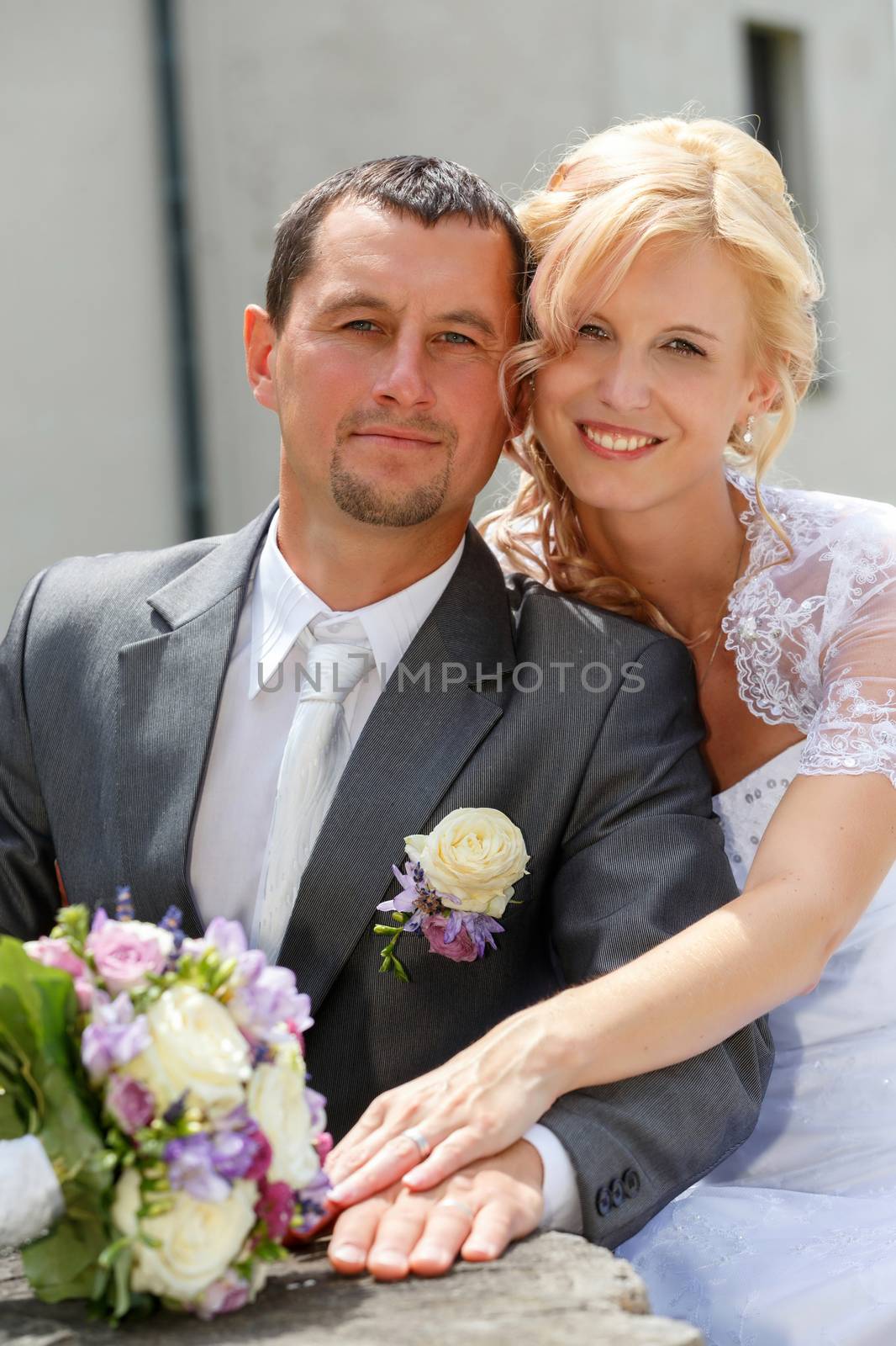 beautiful young wedding couple by artush