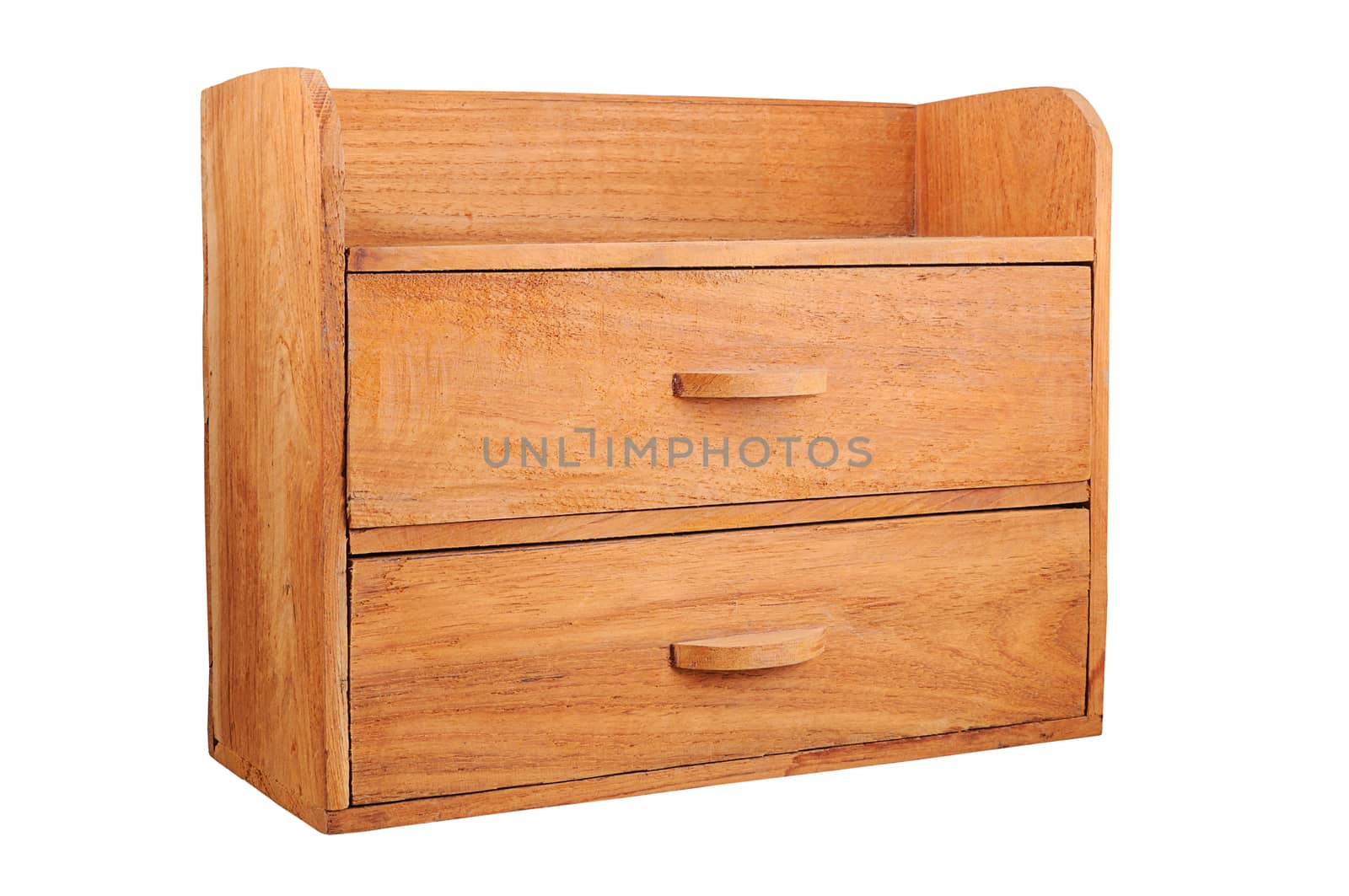 Small wooden cabinet isolated by NuwatPhoto