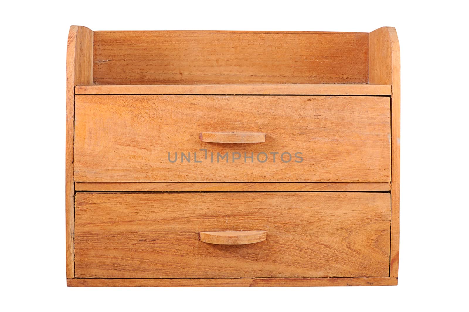 Small wooden cabinet isolated by NuwatPhoto