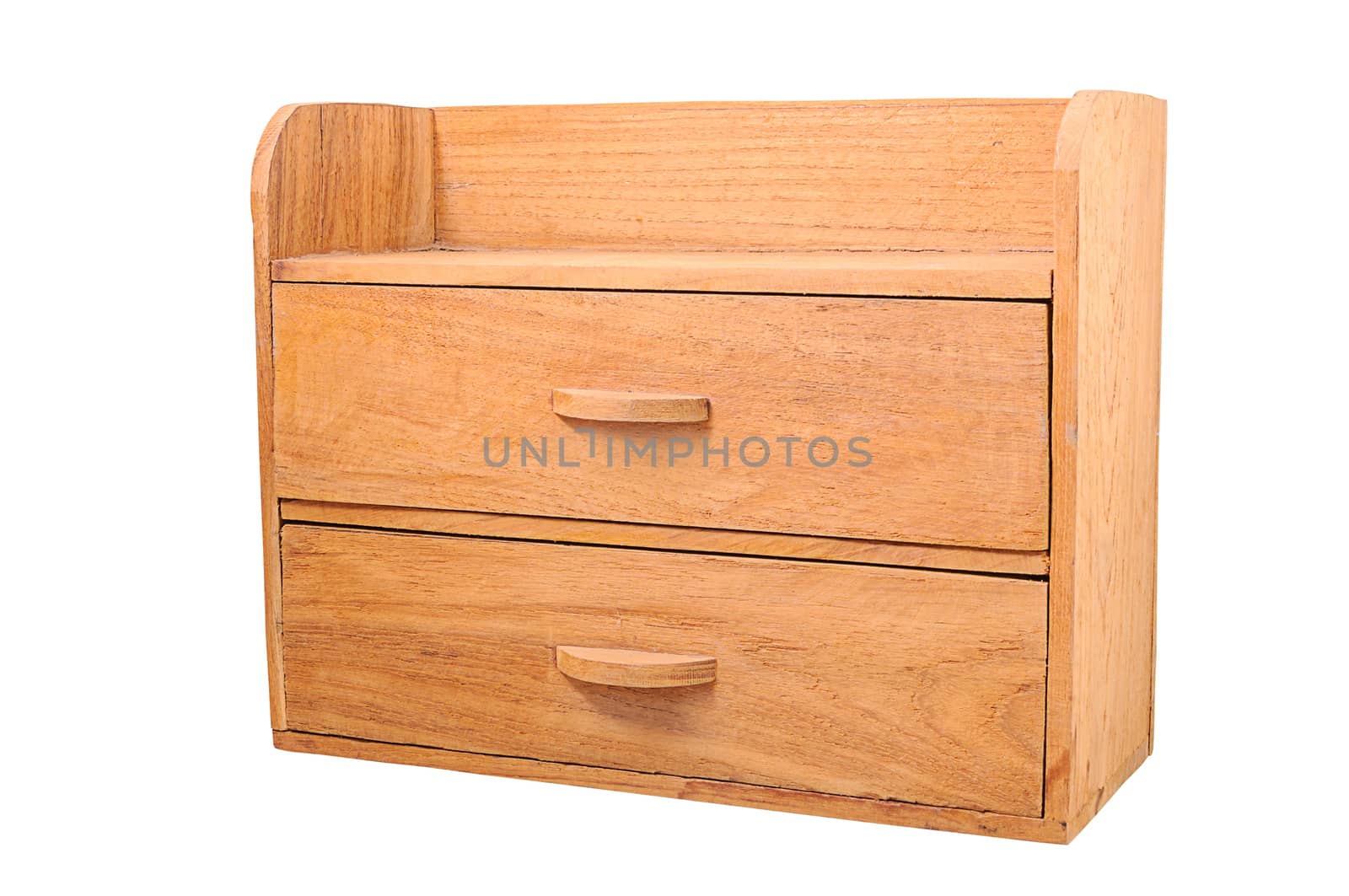 Small wooden cabinet isolated by NuwatPhoto