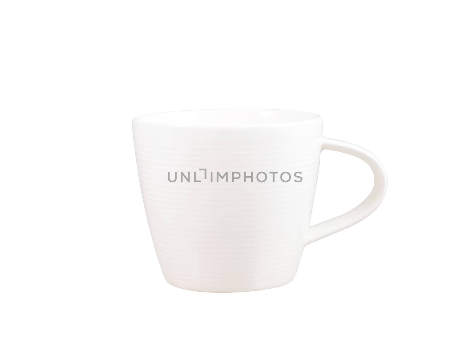 Small white coffee cup isolated on white background,clipping path