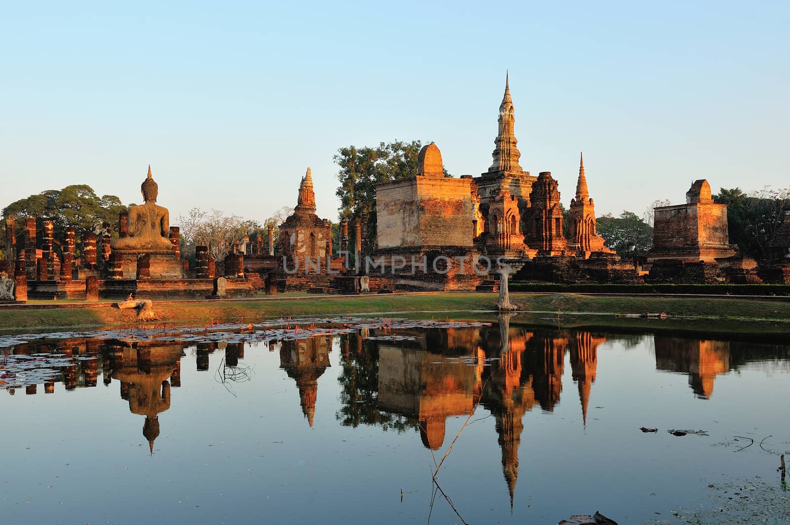 Sukhothai Historical Park, former capital city of Thailand by think4photop