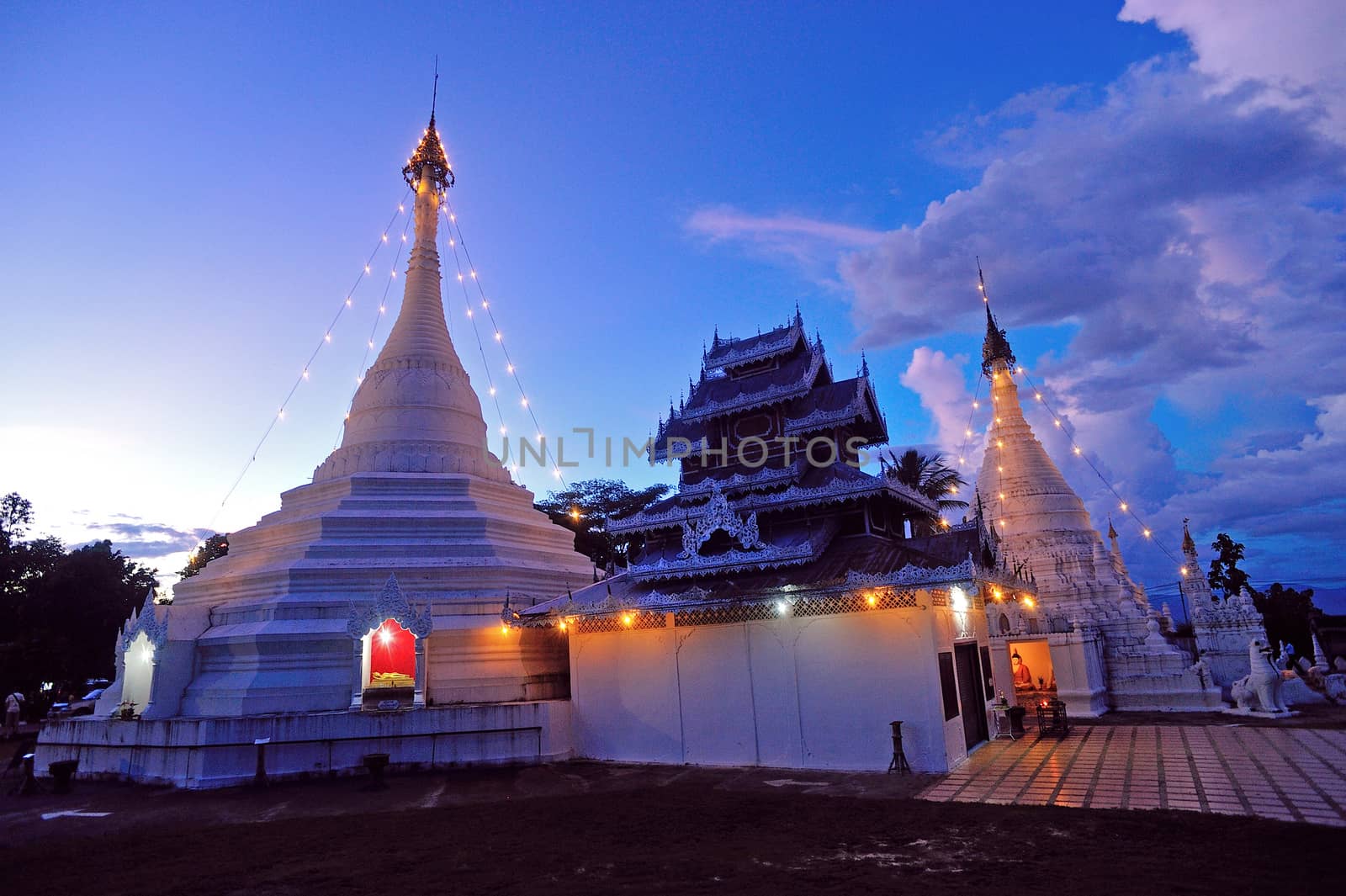 Wat Phra That Doi Kong Mu. Mae Hong Son, Thailand by think4photop