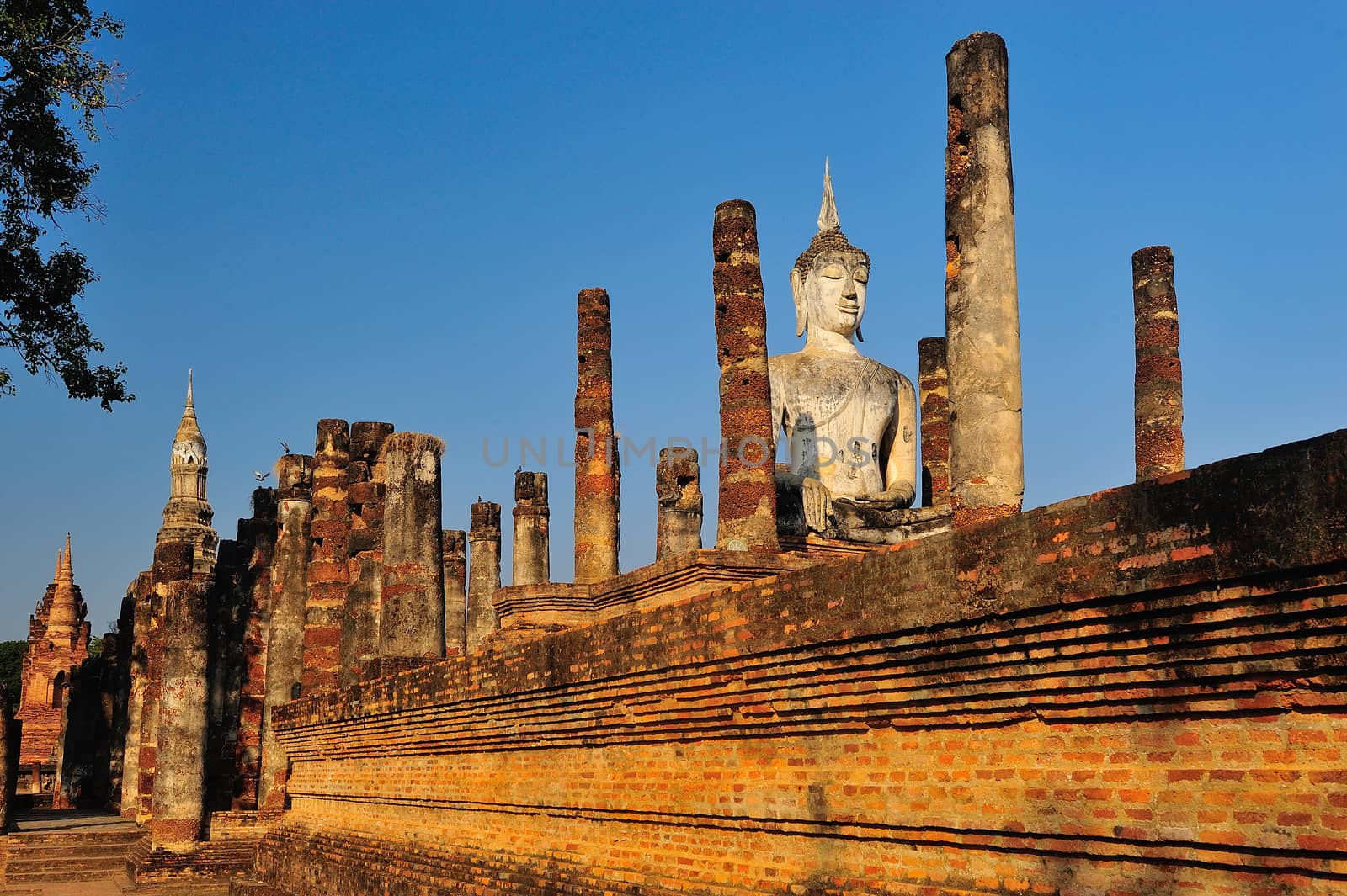 Ancient buddha statue. Sukhothai Historical Park, Sukhothai Prov by think4photop