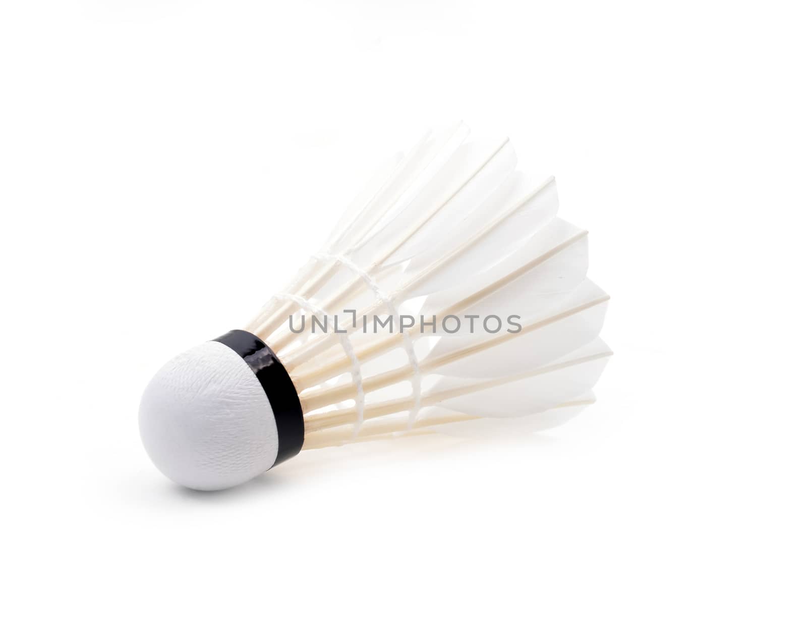 new shuttlecock isolated on a white background