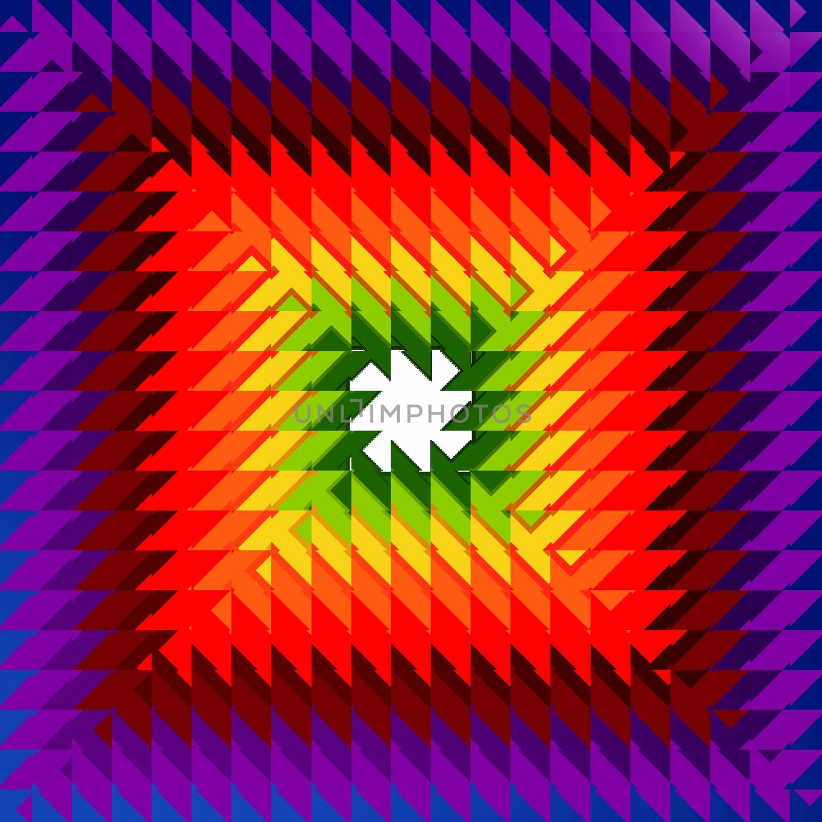 concentric rainbow rhombs by marinini