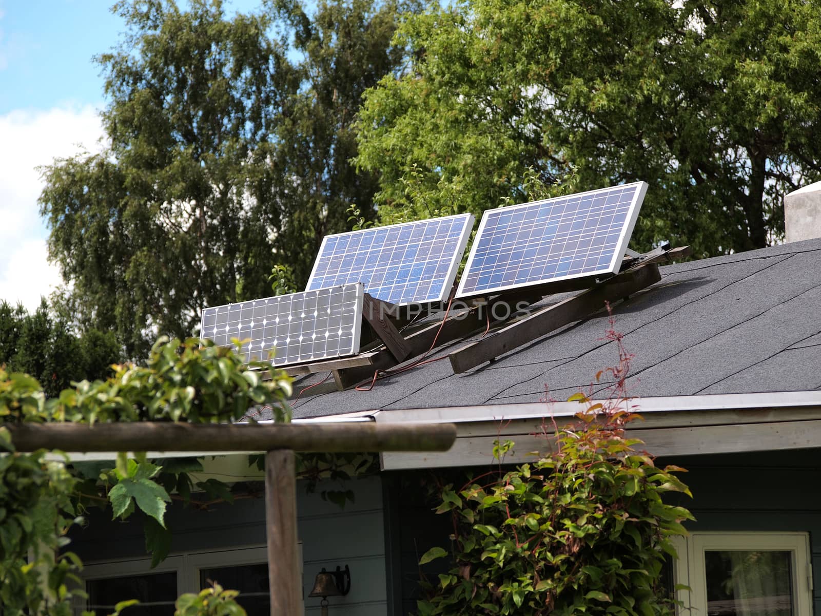 Modern design small solar panel for green, environmentally friendly energy           