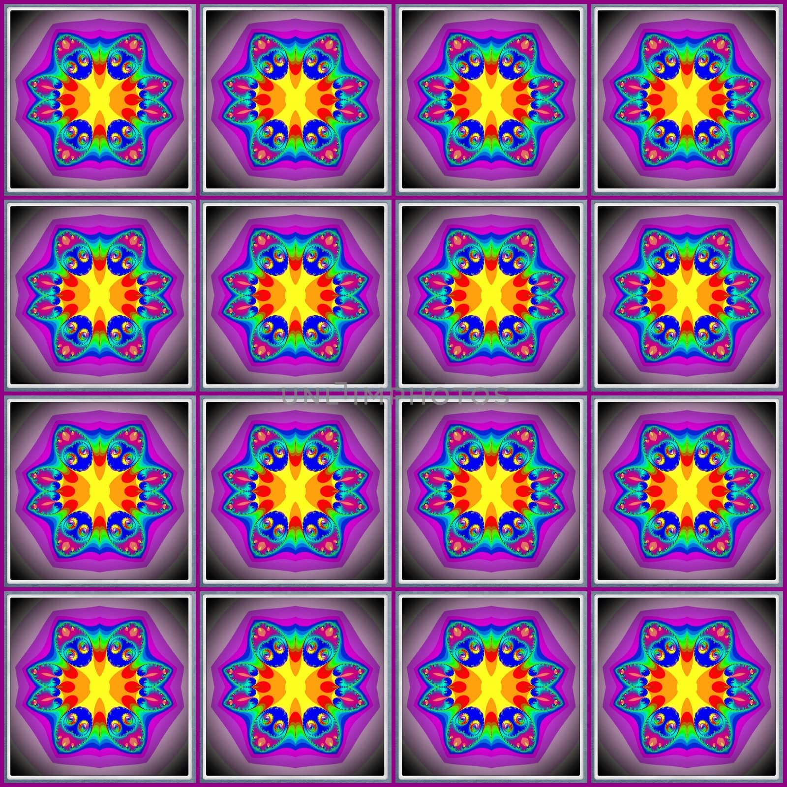 Digital computer graphic - seamless fractal pattern for design.