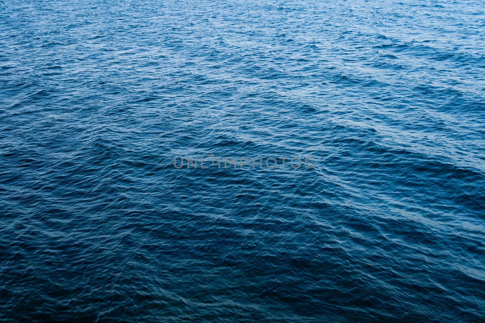 blue peacful sea background with ripples in water