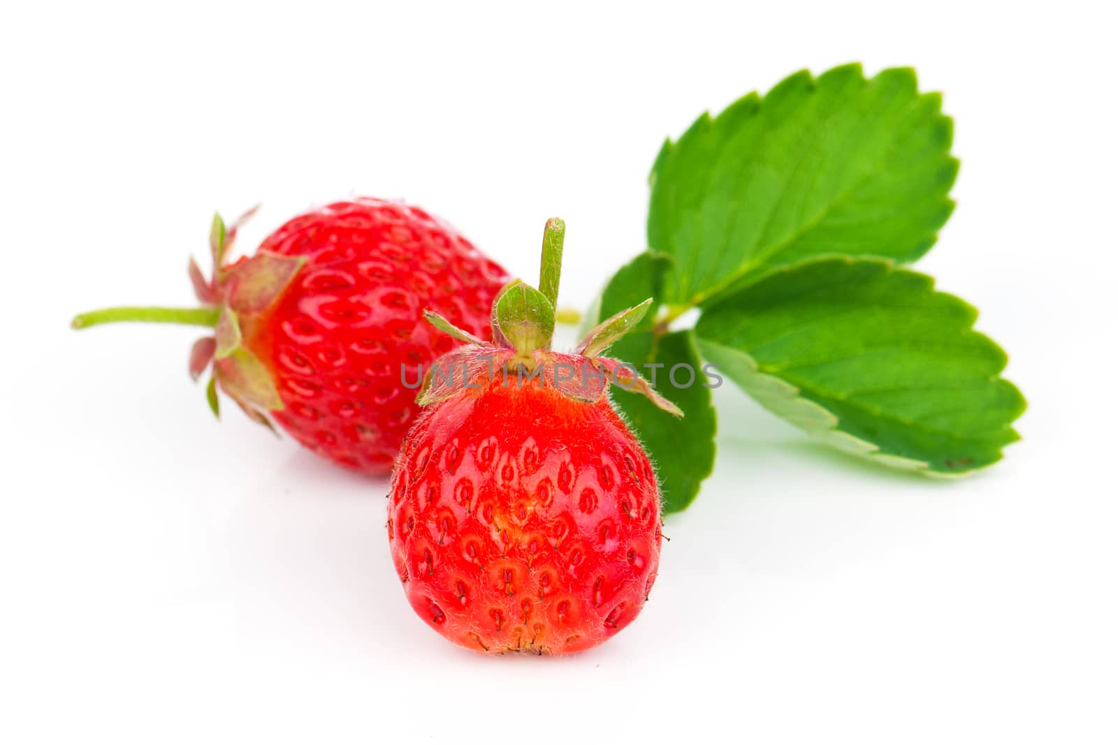 Strawberries isolated over white background
