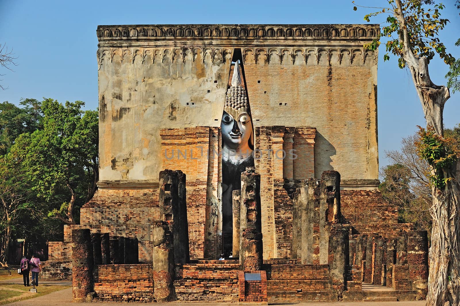 Ancient buddha statue. Sukhothai Historical Park, Sukhothai Prov by think4photop