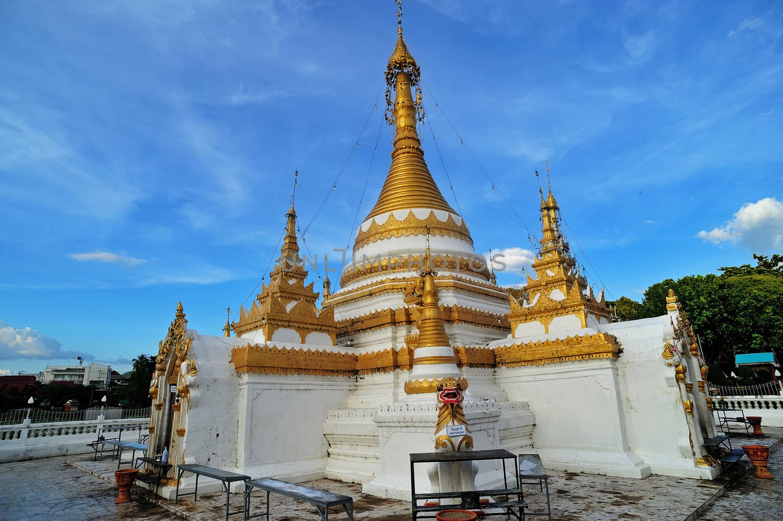 Wat Jong Klang in Maehongson,province North of Thailand by think4photop