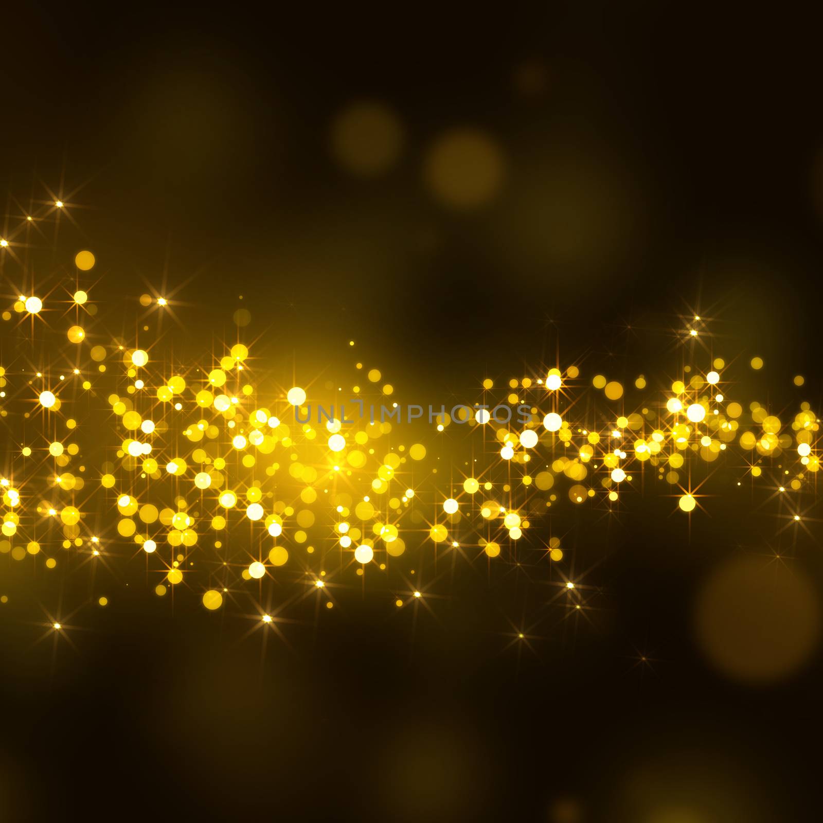 gold glittering stars tail dust