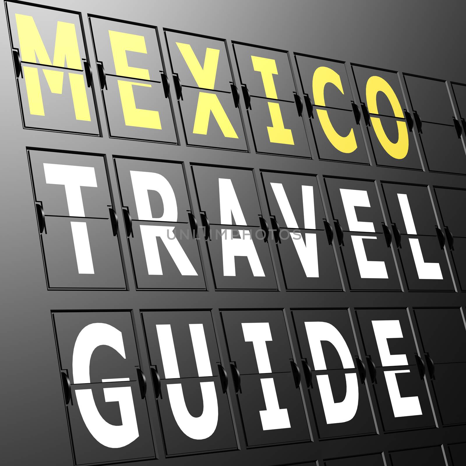 Airport display Mexico travel guide by tang90246