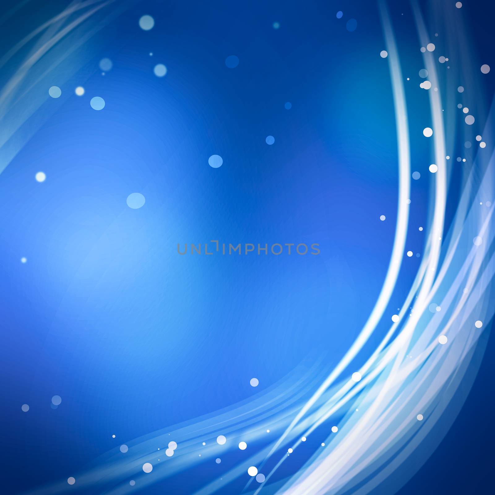 abstract soft line and bokeh on blue background. by kaisorn