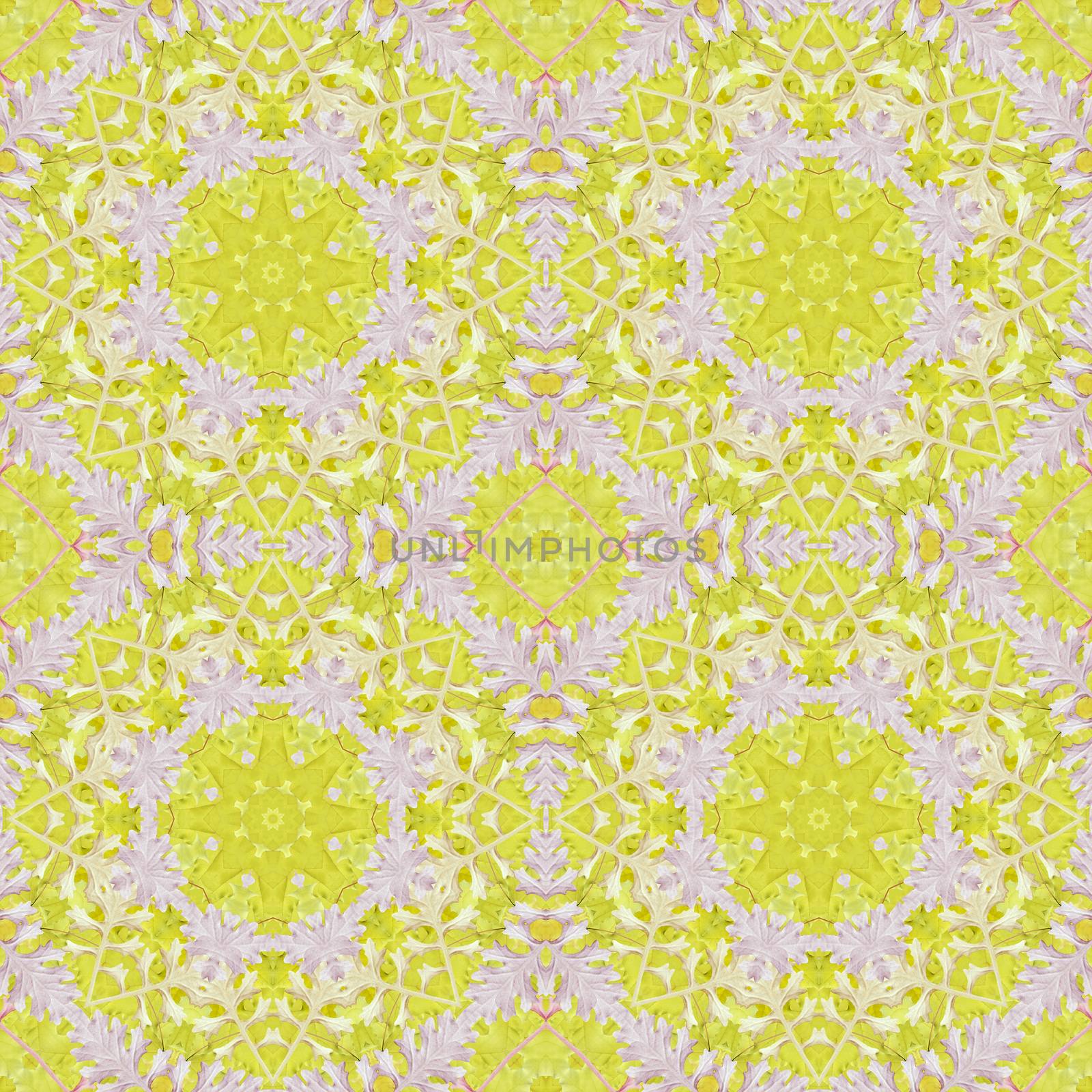 Artistic background, abstract seamless floral pattern with colorful leaves of plants