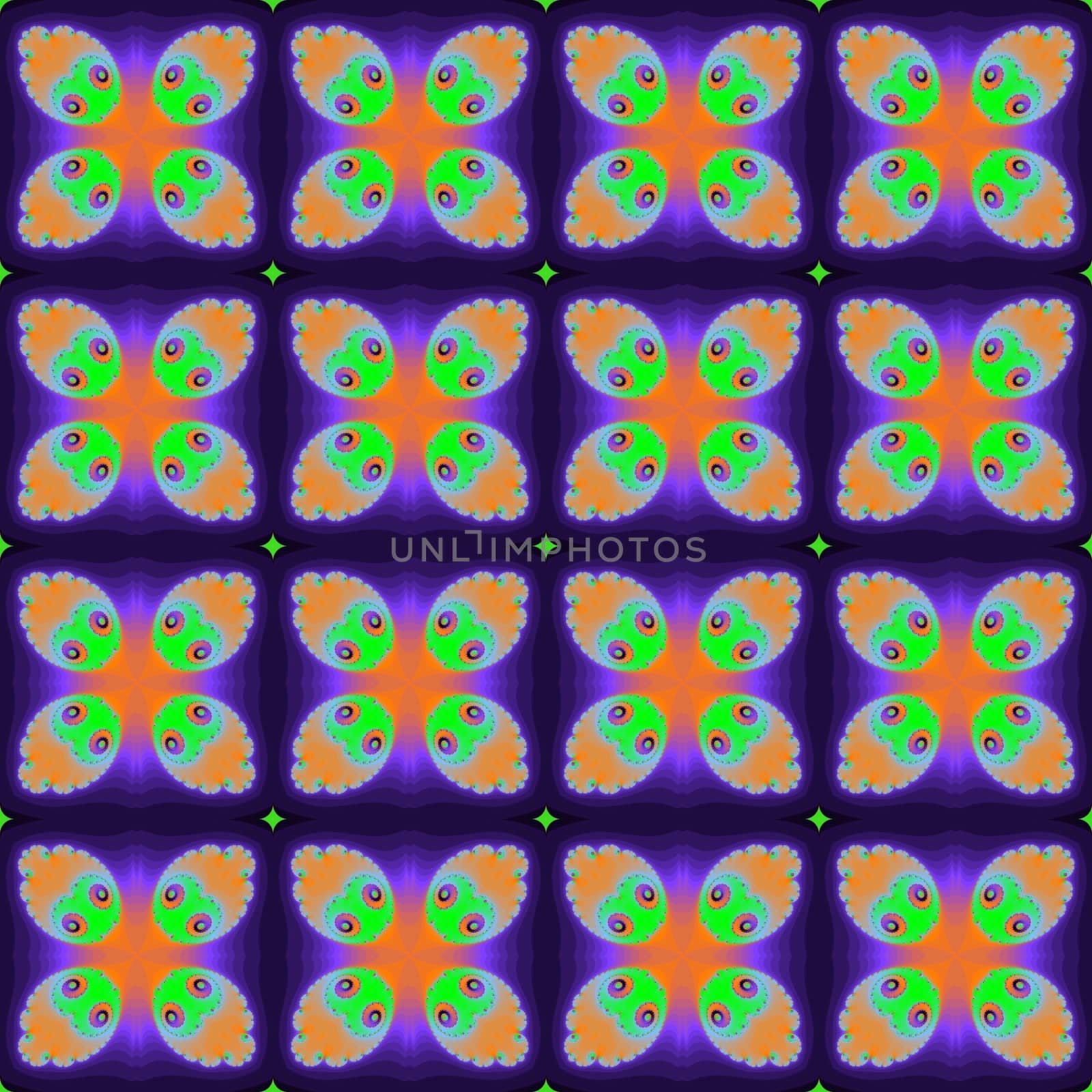 Digital computer graphic - seamless fractal ornament for design.