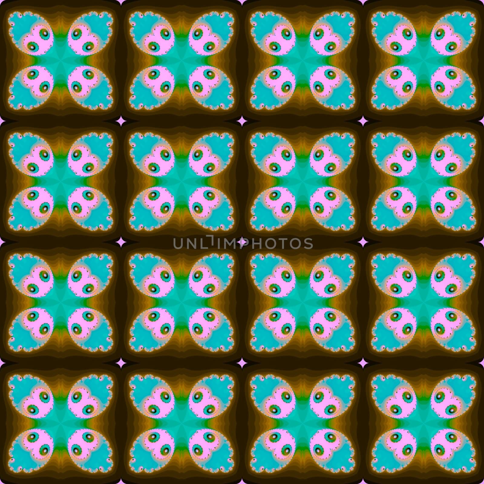 Digital computer graphic - seamless fractal ornament for design.