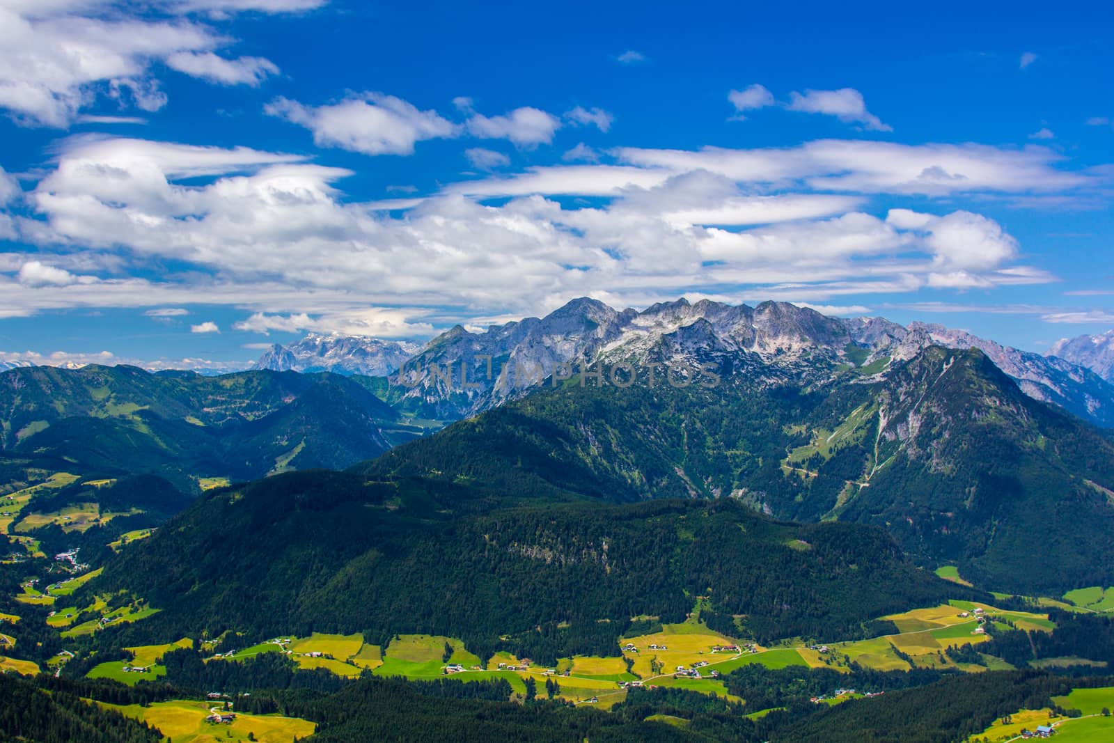 View at the high mountains Alps Austria