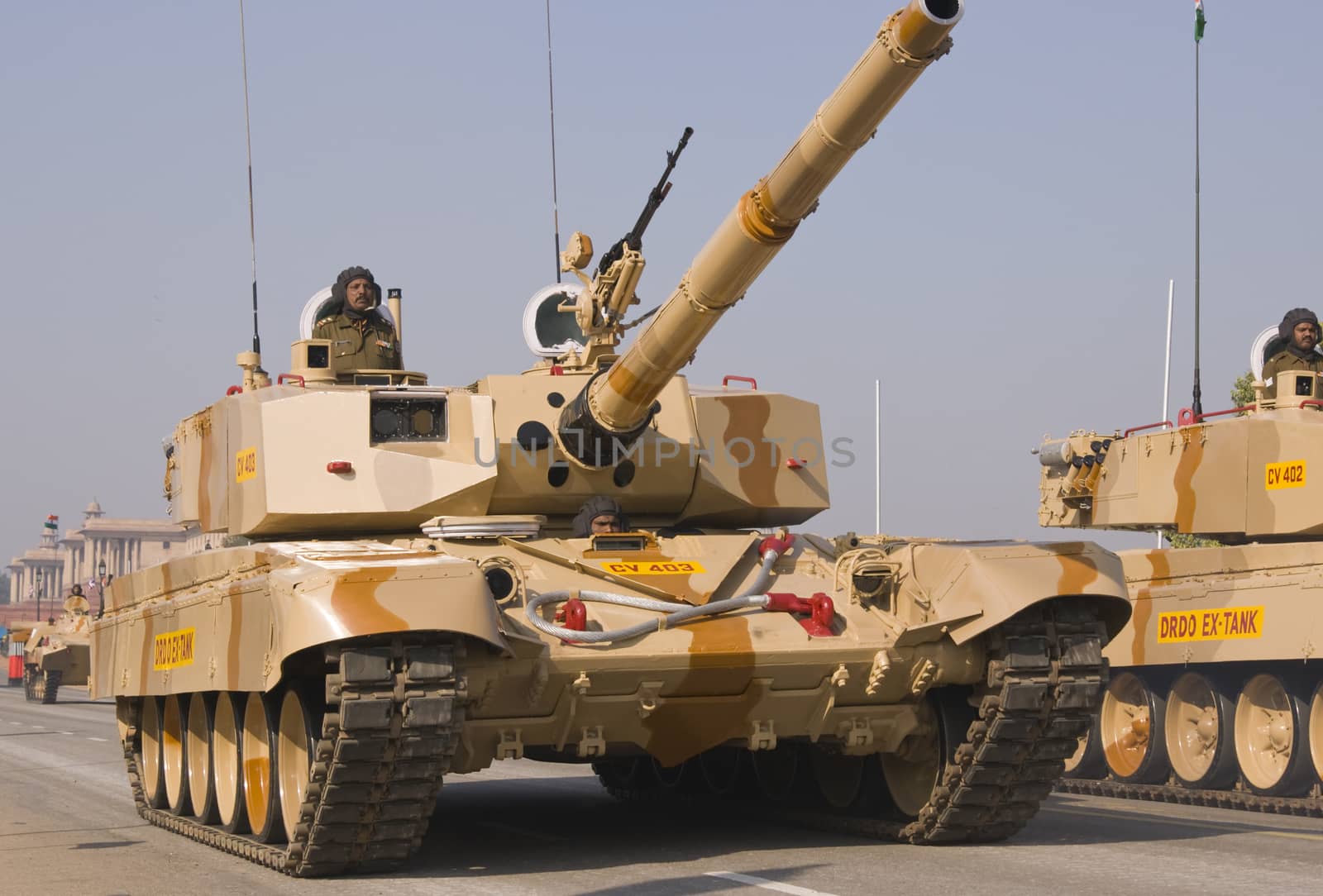 Indian Army tanks practice for the annual Republic Day Parade in New Delhi, India
