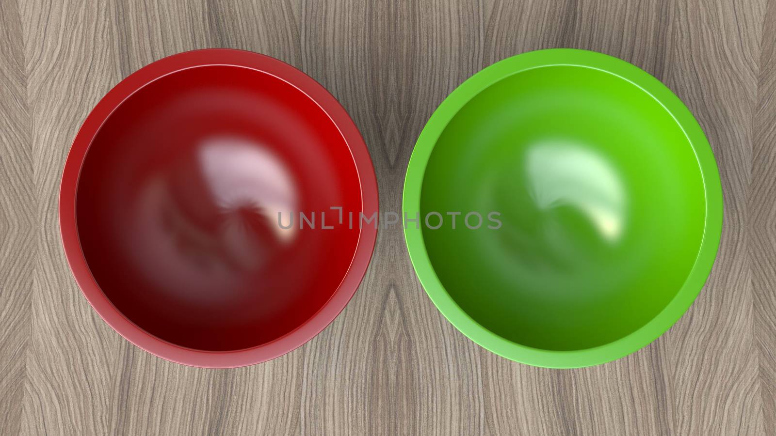 3d two empty salad bowl by motionkarma