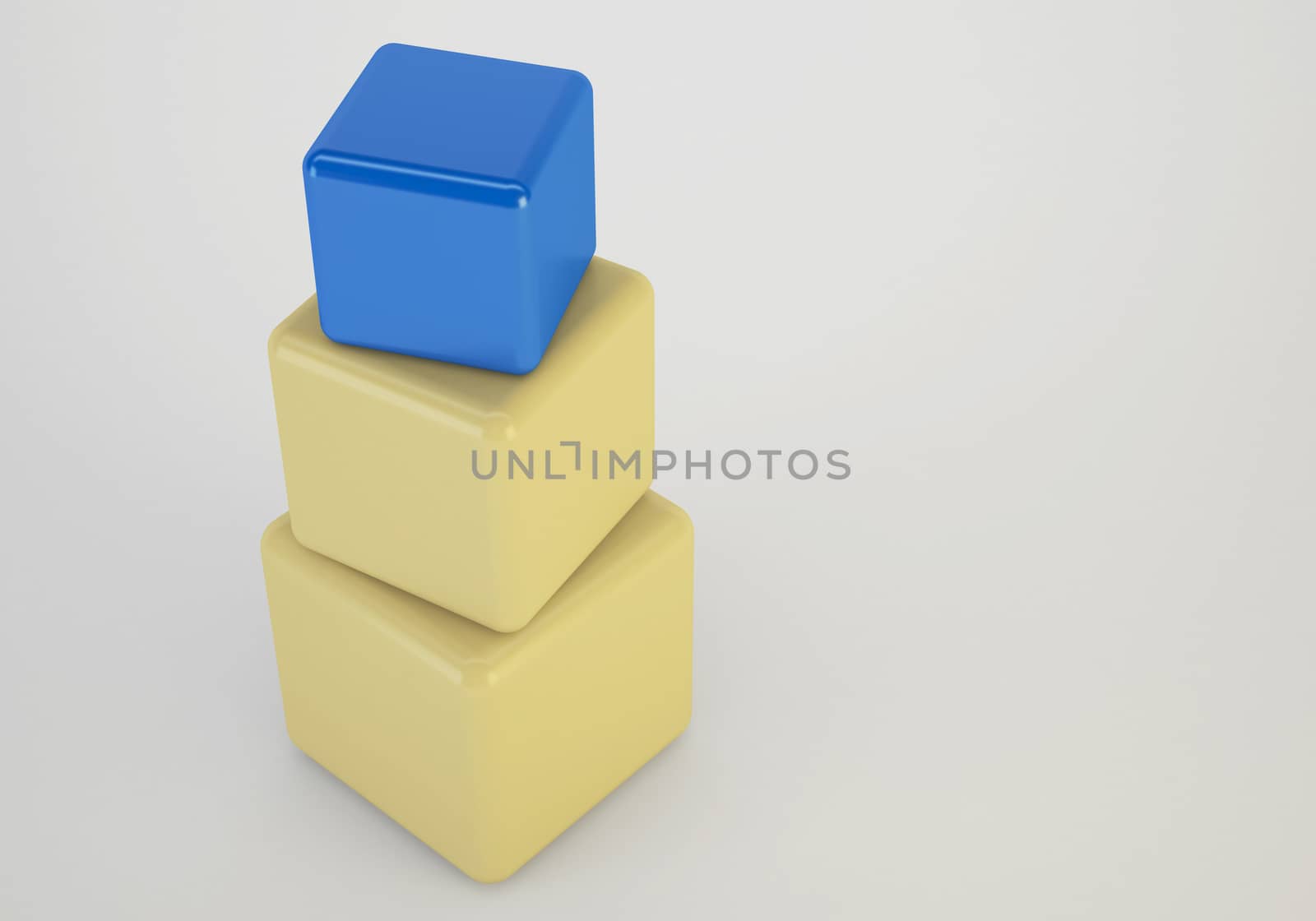3d cubes stacking box, unique concept by motionkarma