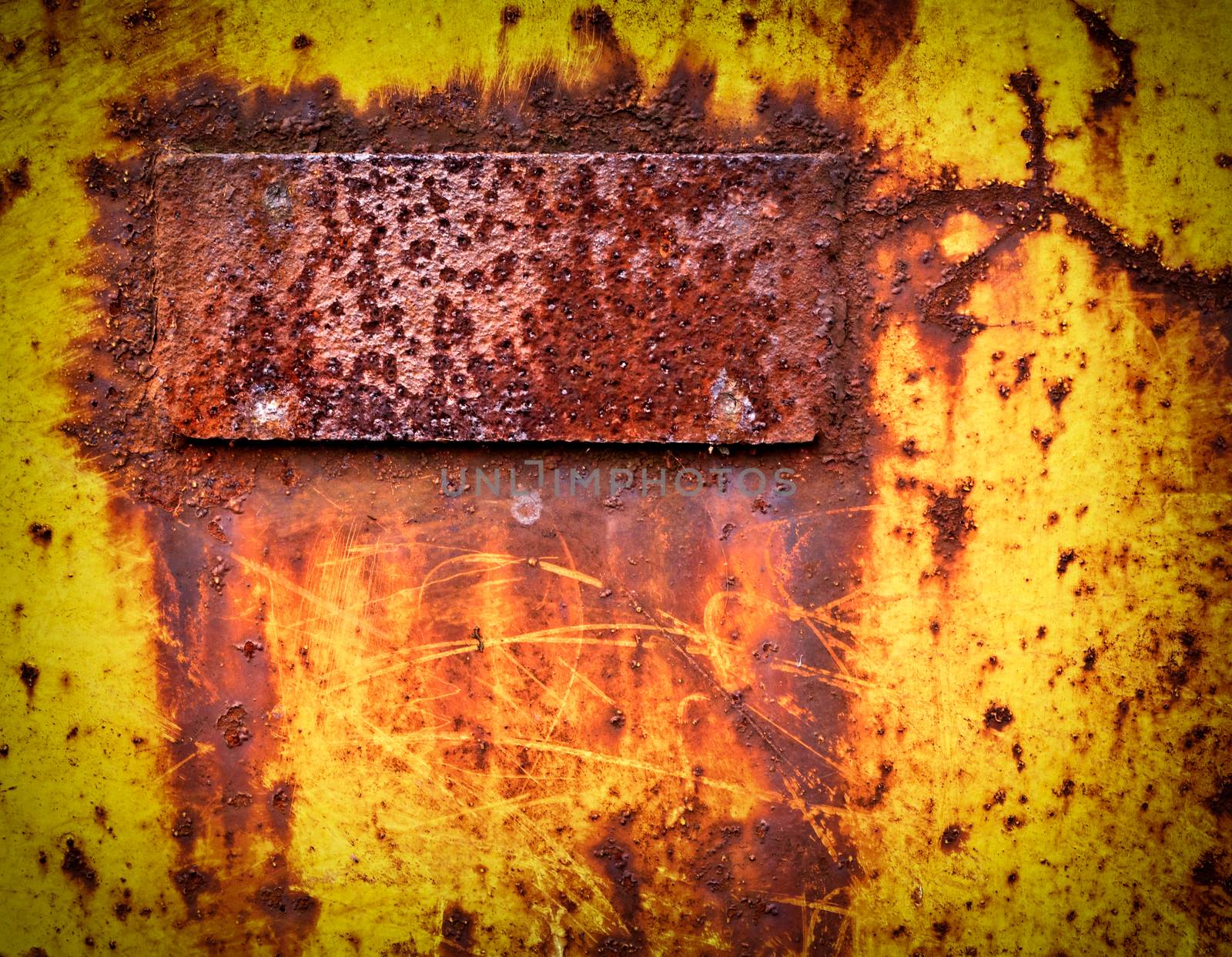 background or texture yellow old rusty label