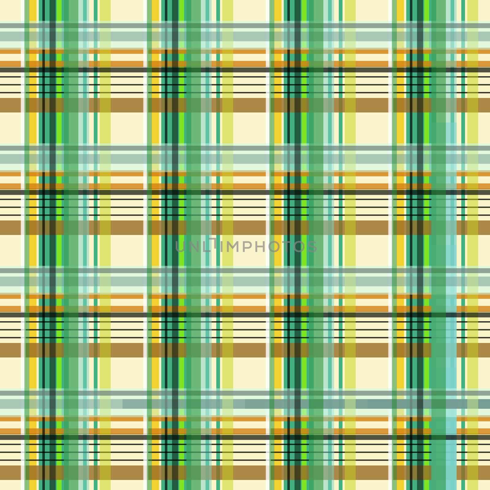 Plaid green, white and beige, seamless tileable digital graphic