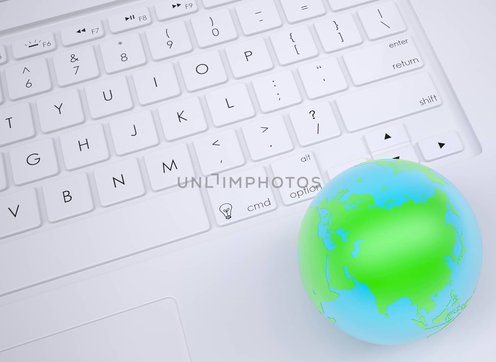Earth on the keyboard by cherezoff