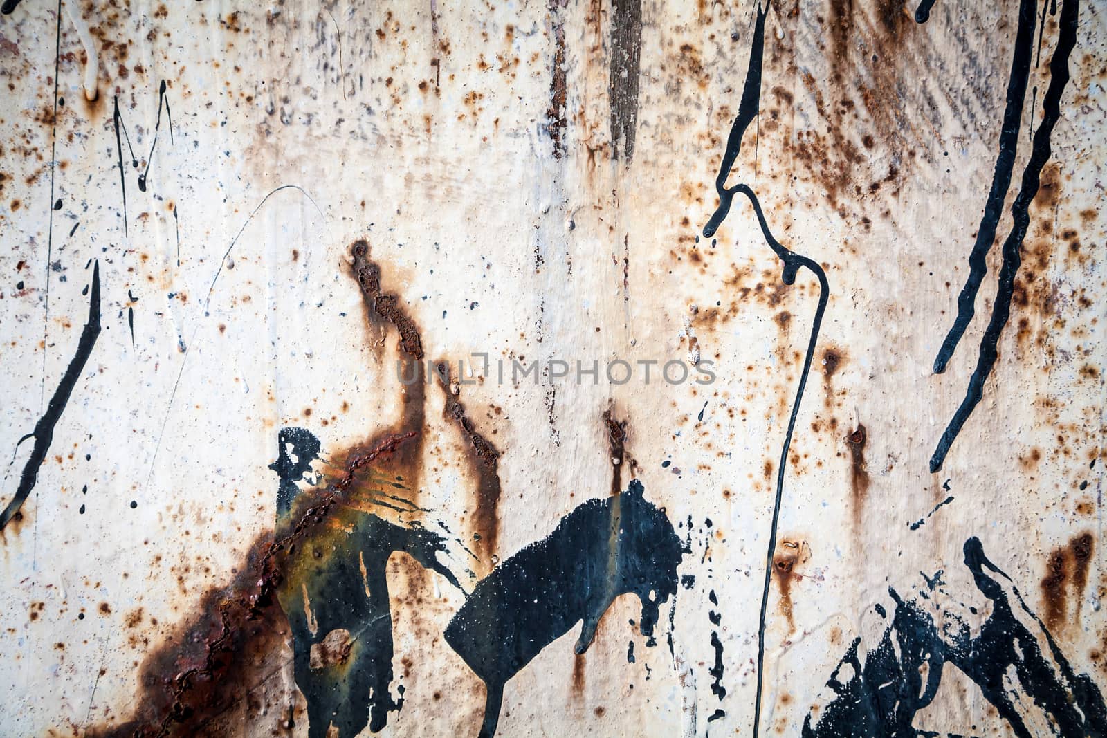 Grunge retro rusty metal texture or background by Lizard