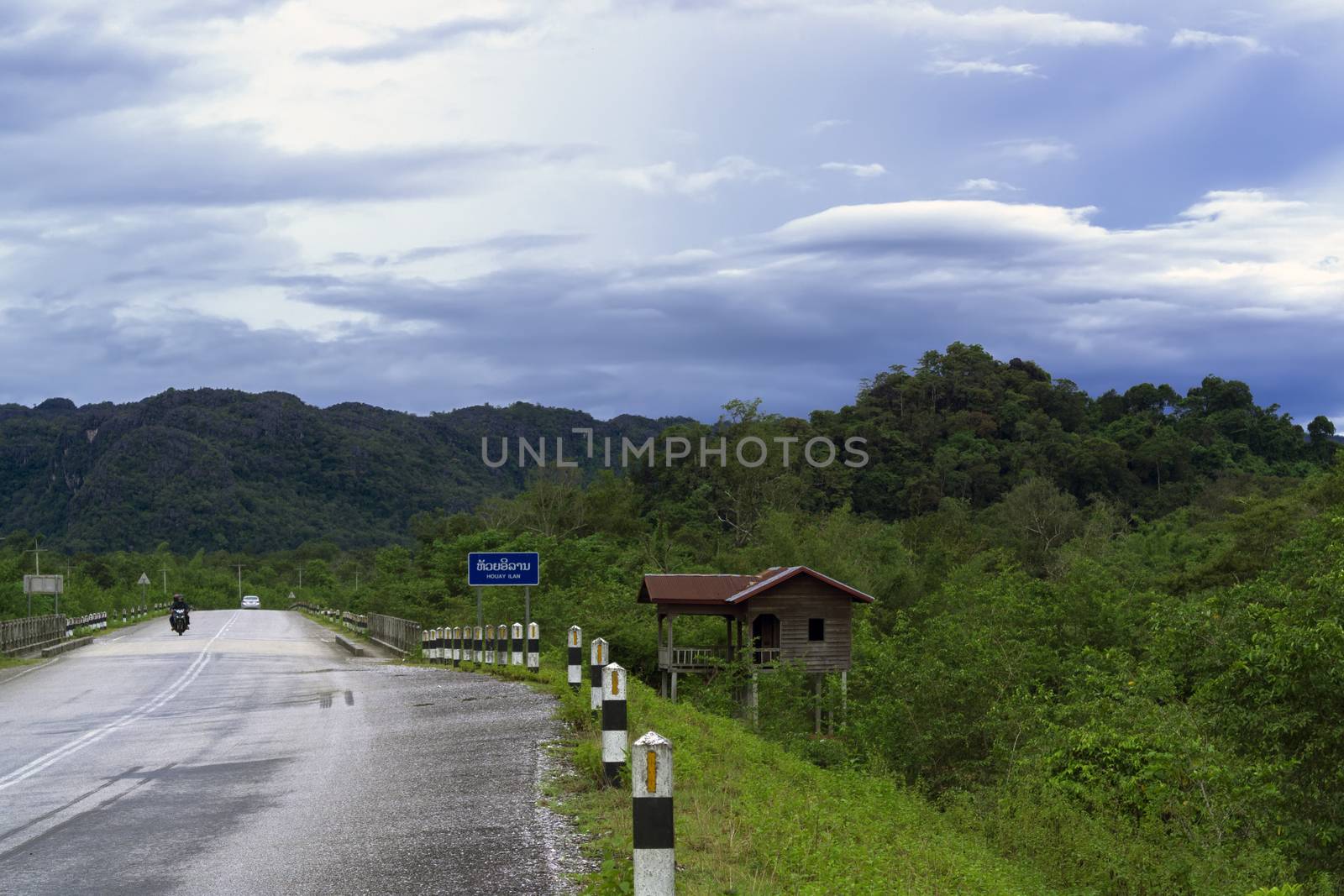 Fishing Lodge in Houay Ilan. Roads of Laos. Khammouane province. 