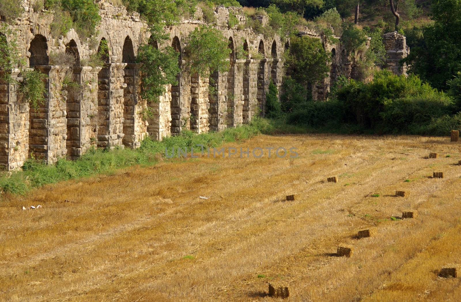 Roman aqueduct near Manavgat, Side, Turkey