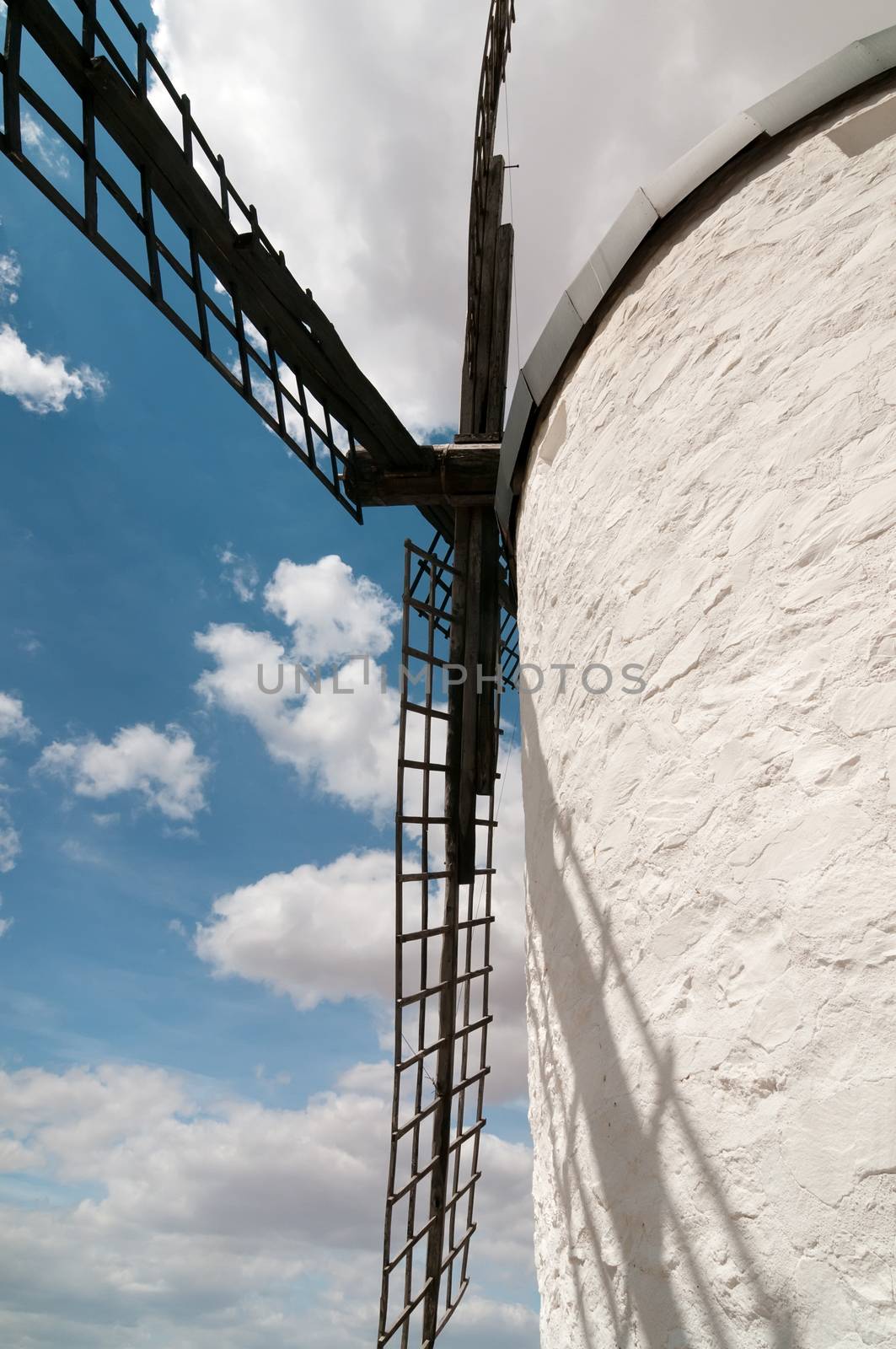 Old white windmill by anytka