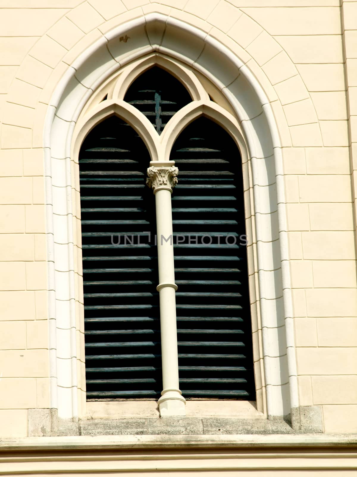 window in the church tower    