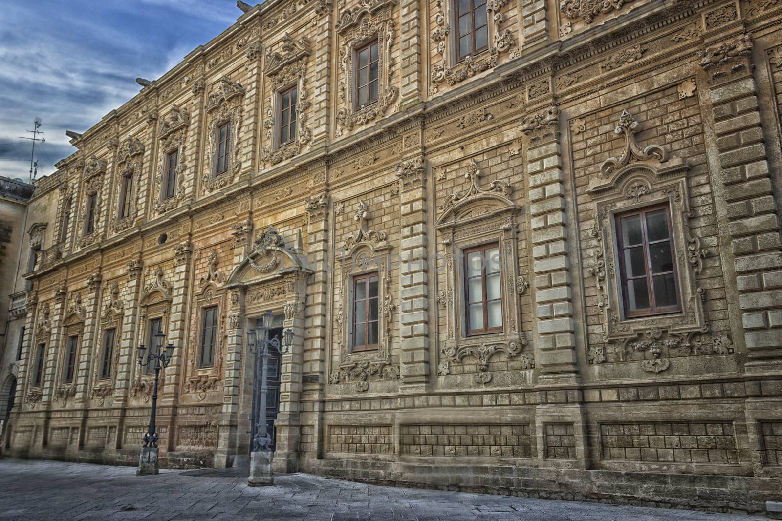 The Palace of the Province in the old town of Lecce in the southern of Italy: built in 1352 as Convent of the Celestine Fathers is a great baroque monument