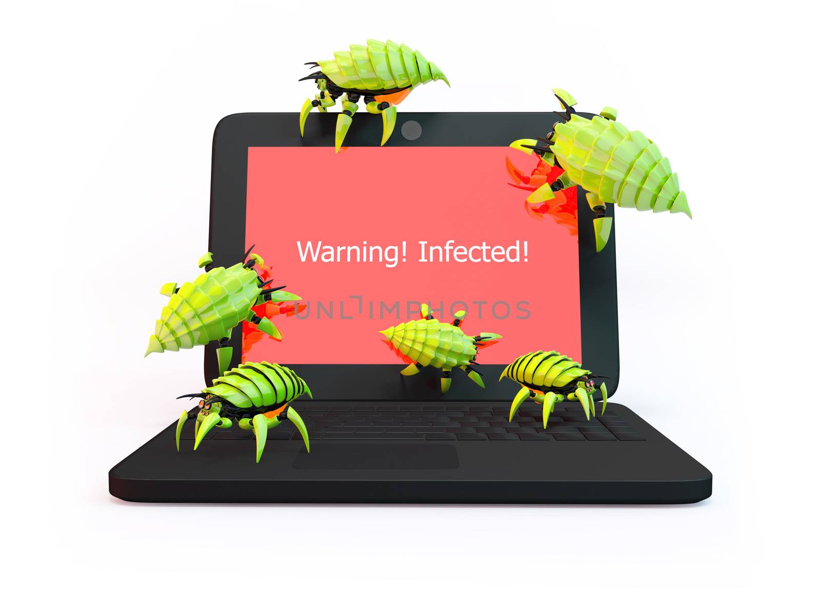 Viruses attack laptop by Lixell