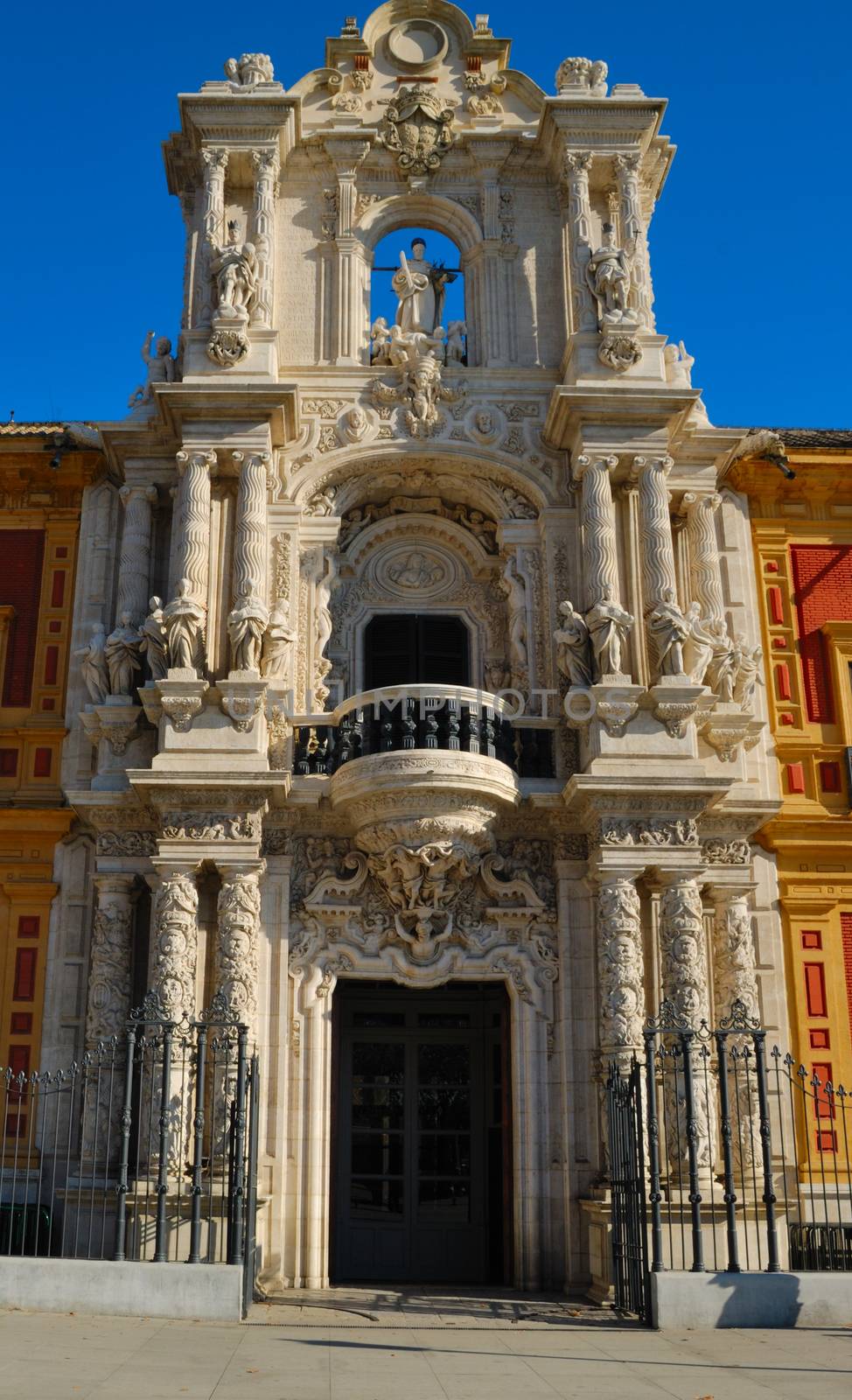 Saint Telmo Palace, Seville, Spain. The palace is one of the emblematic buildings of Sevillian Baroque architecture. 