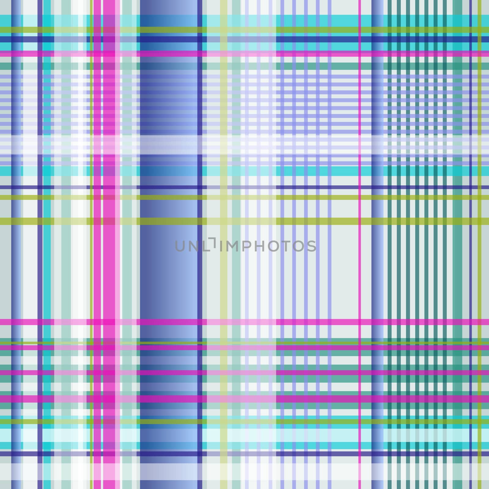 Plaid green, blue, purple and white, seamless tileable digital graphics