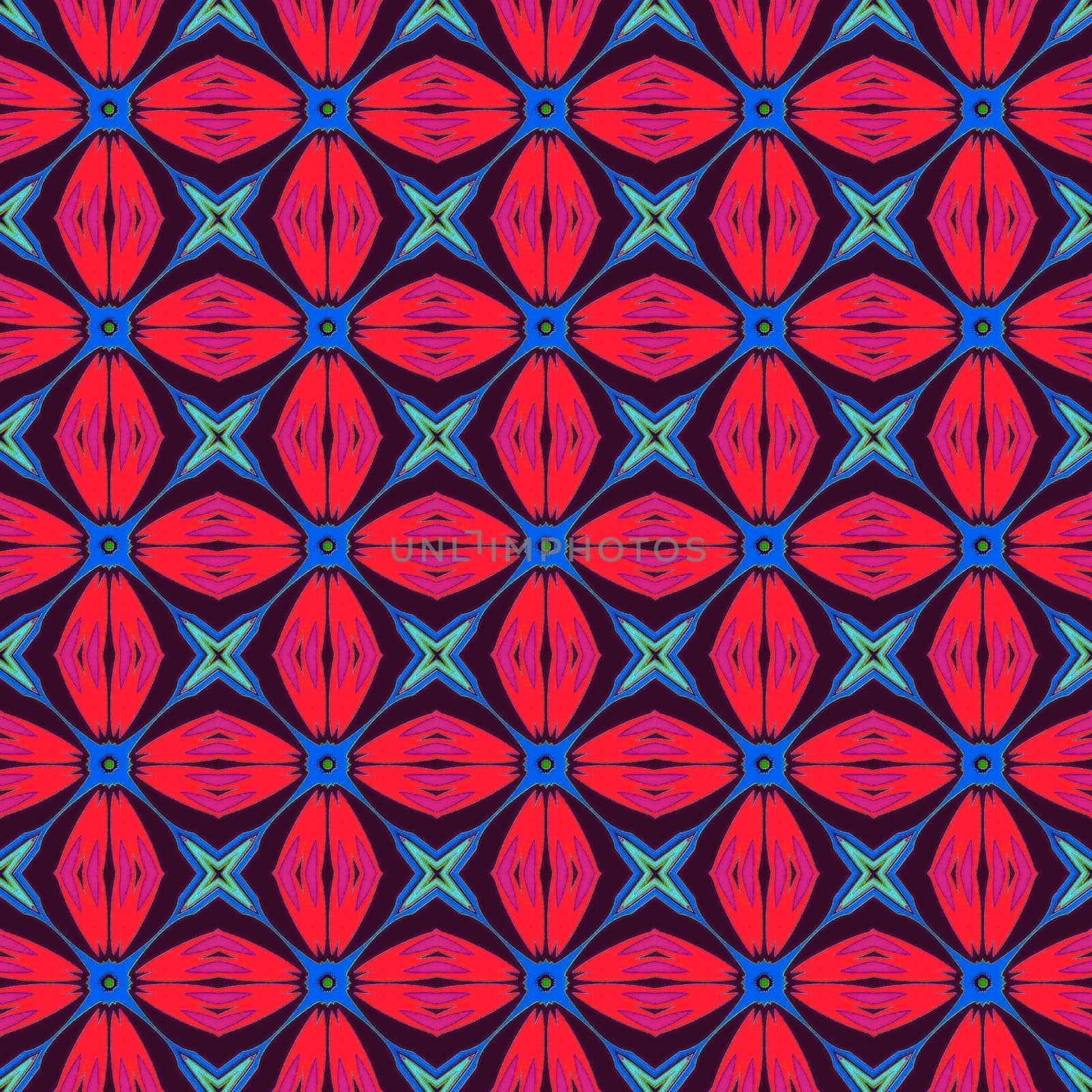 Digital computer graphic - seamless decorative ornament in a red colors for design.