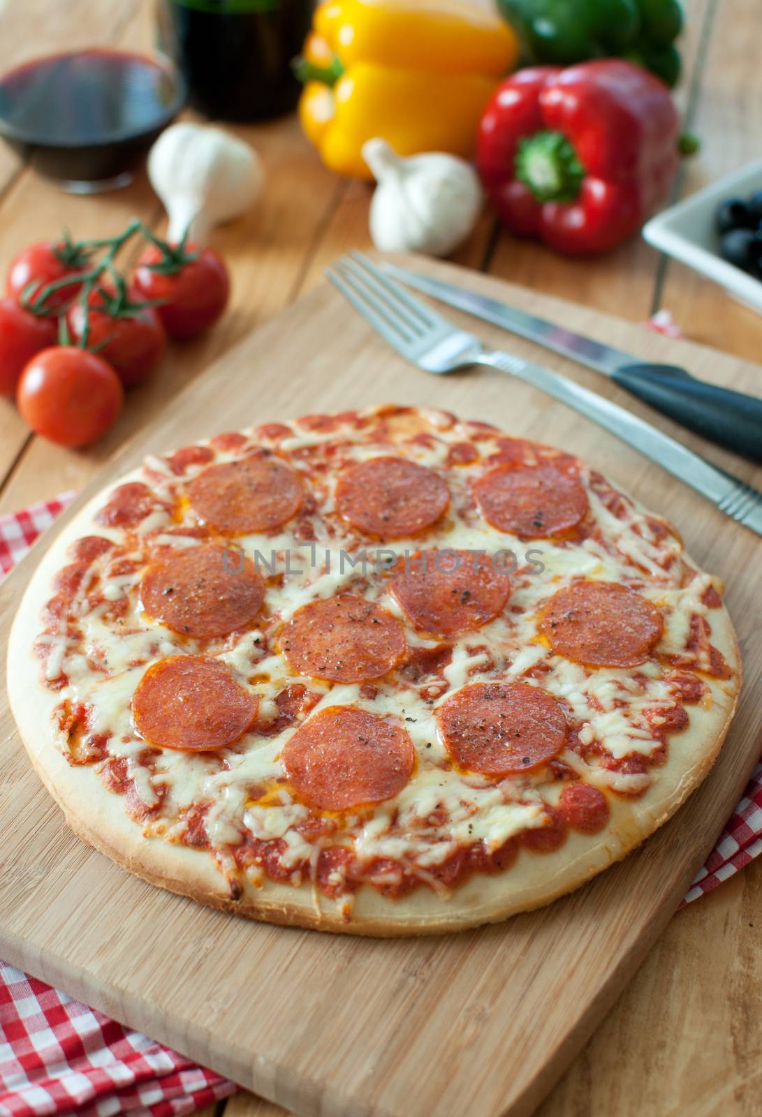 Pepperoni pizza  by unikpix