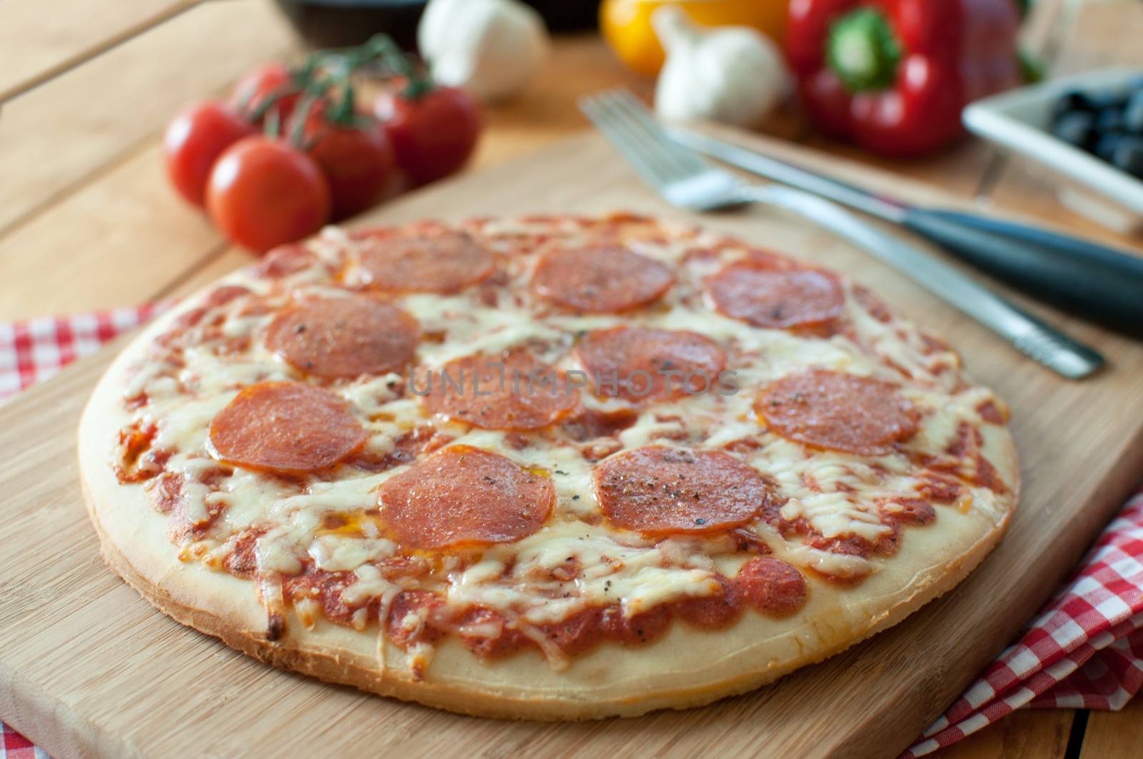 Delicious Italian pizza with mozzarella cheese 