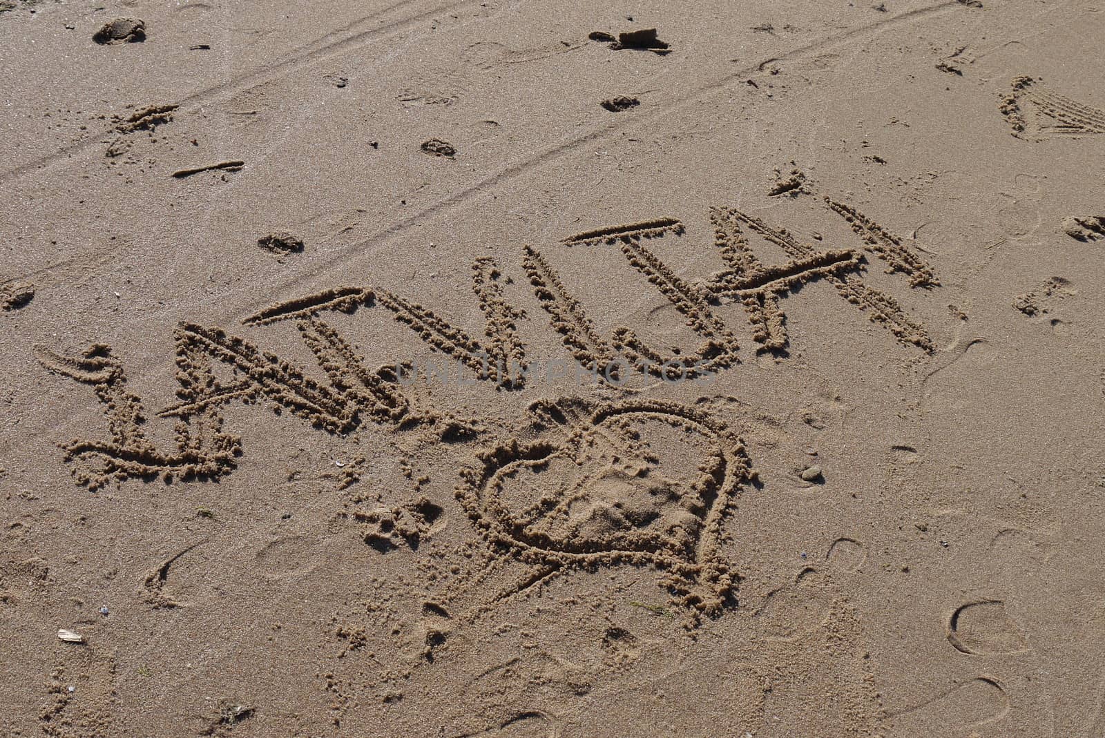 From Latvia with love, writing on the sand